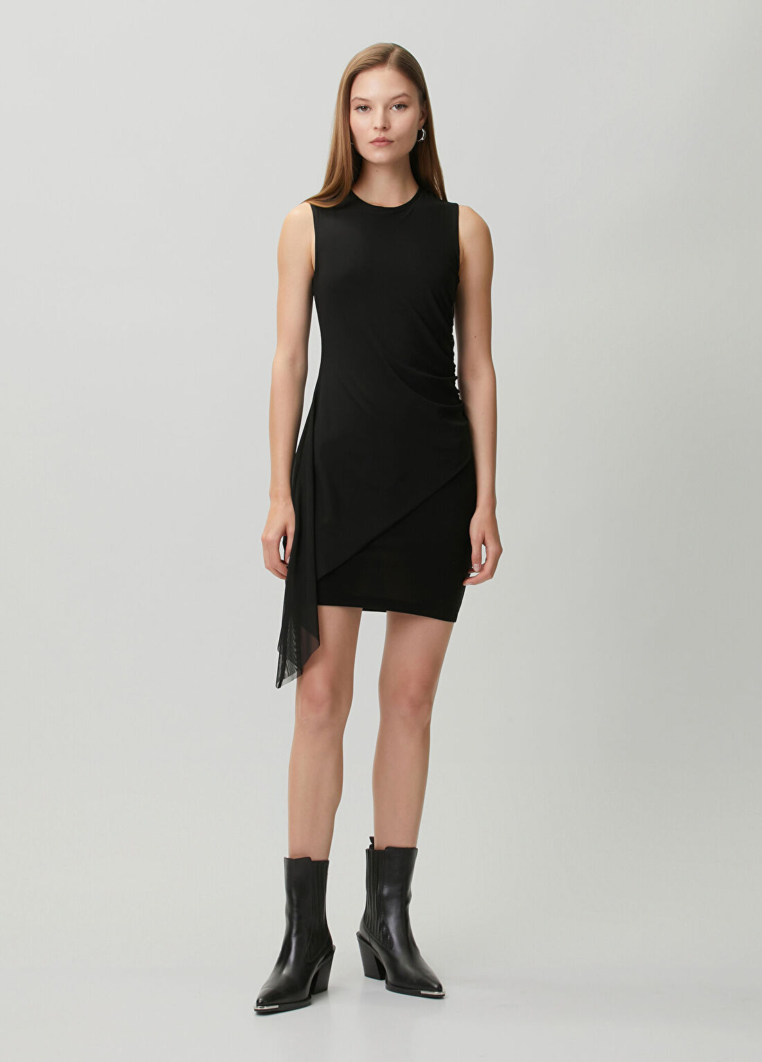 AllSaints Riley Siyah Mini Elbise