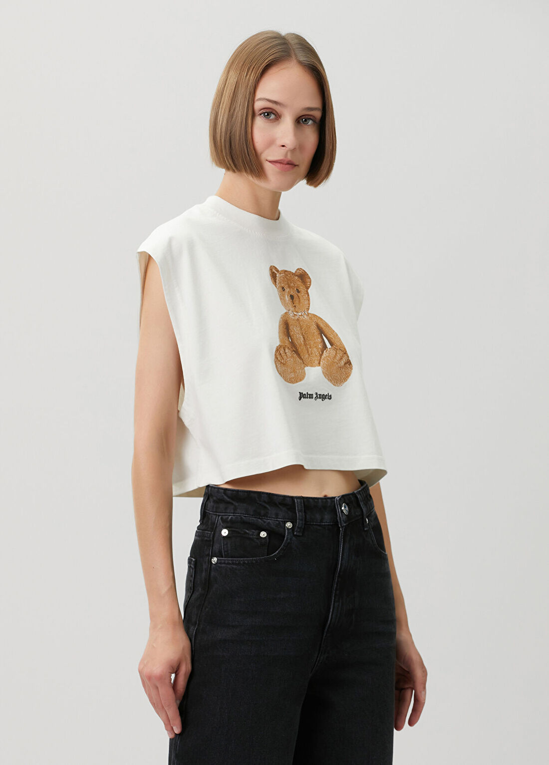 Palm Angels Bear Boxy Beyaz Atlet