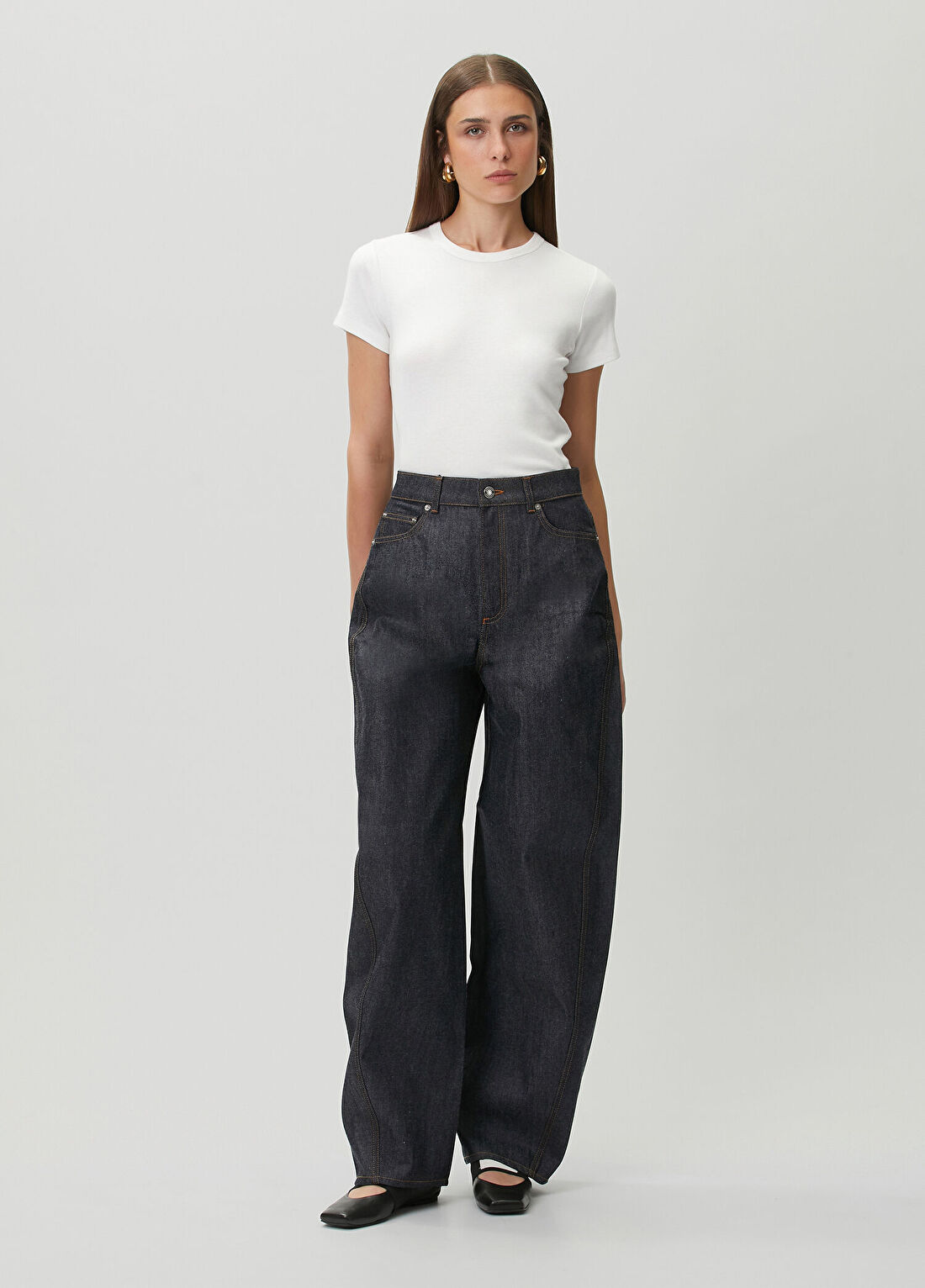 Givenchy Raw Cocoon Koyu Mavi Jean Pantolon