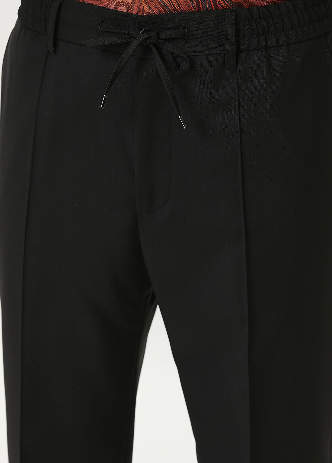 Etro Siyah Beli Kordonlu Yün Pantolon görsel 4