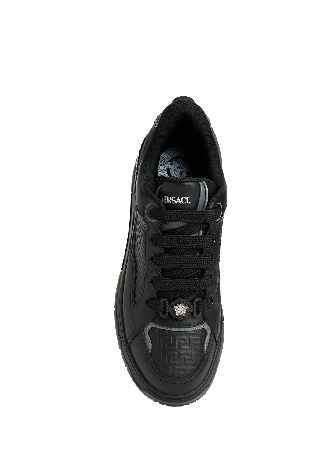 Versace Siyah Erkek Deri Sneaker görsel 4