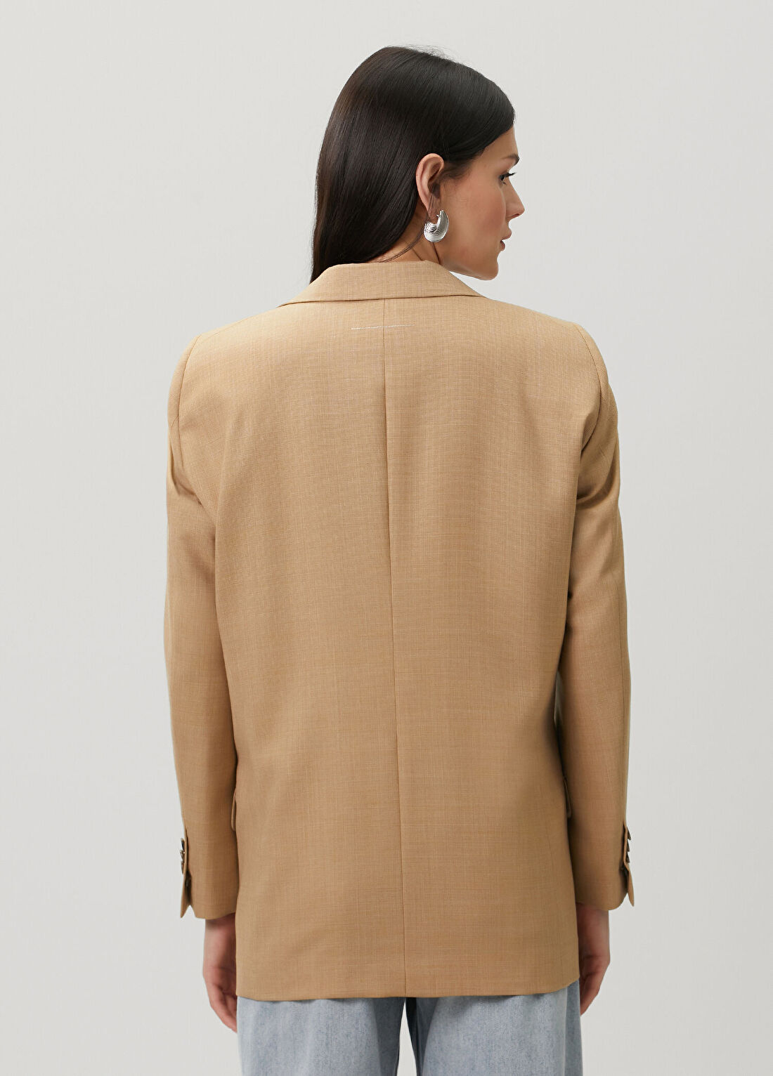 MM6 Maison Margiela Camel Keten Pantolon görsel 4