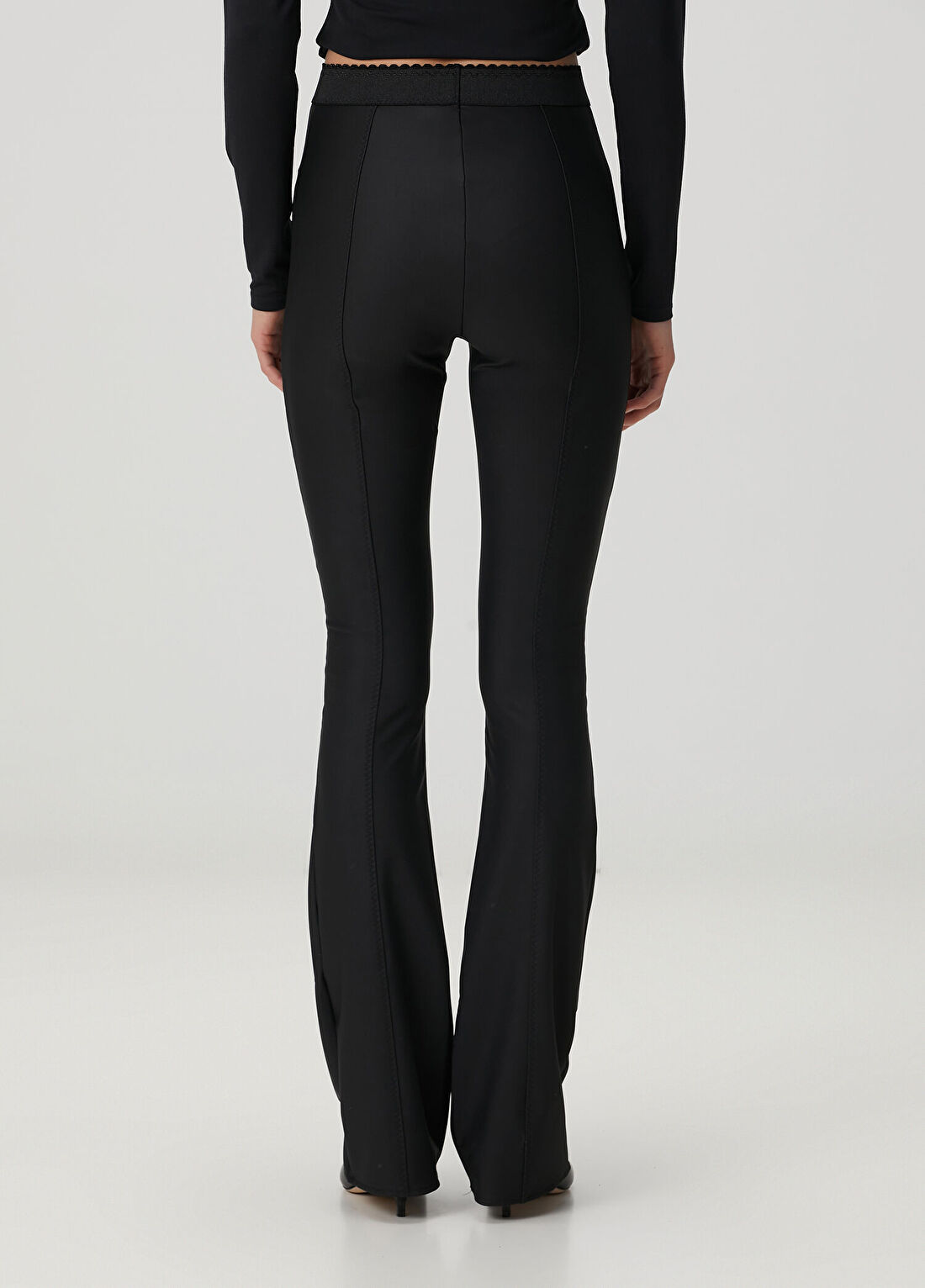Skims Skinny Flare Siyah Pantolon görsel 2