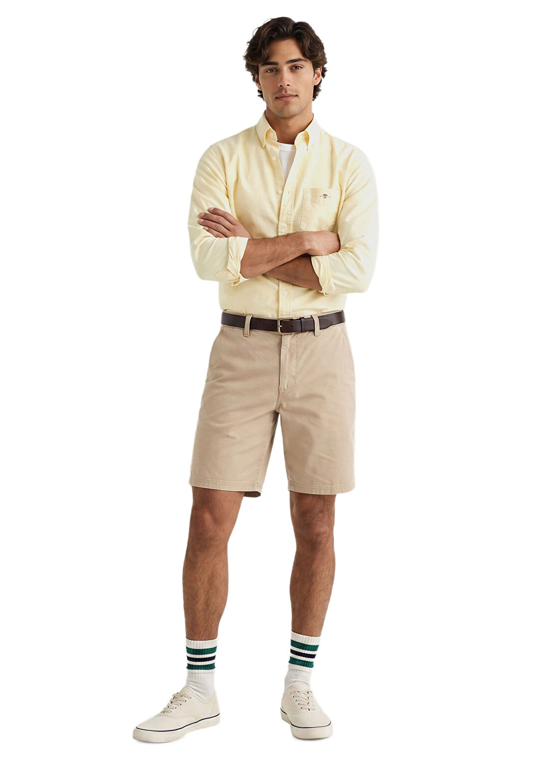 Gant Krem Slim Fit Erkek Şort