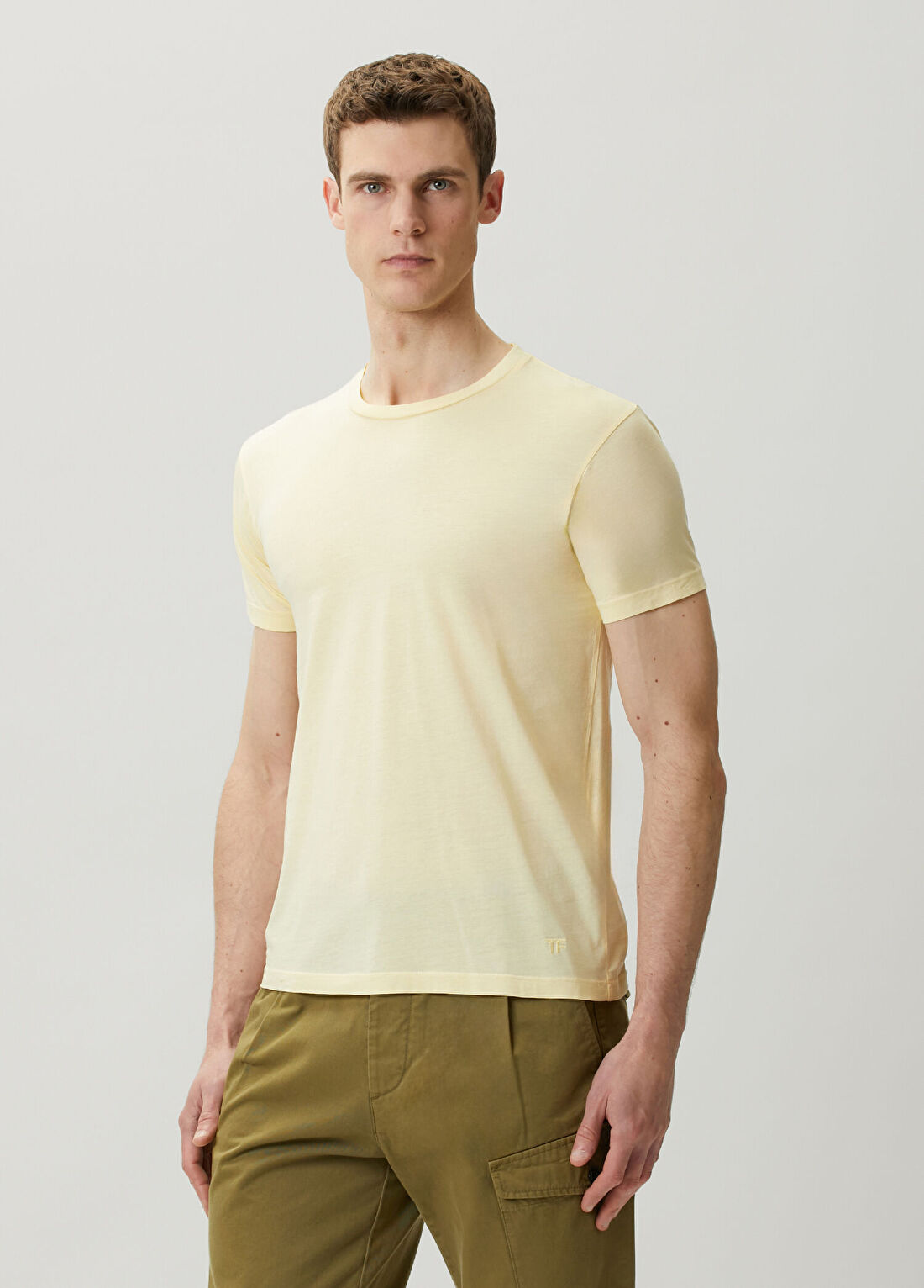 Tom Ford Sarı Logo Nakışlı T-shirt