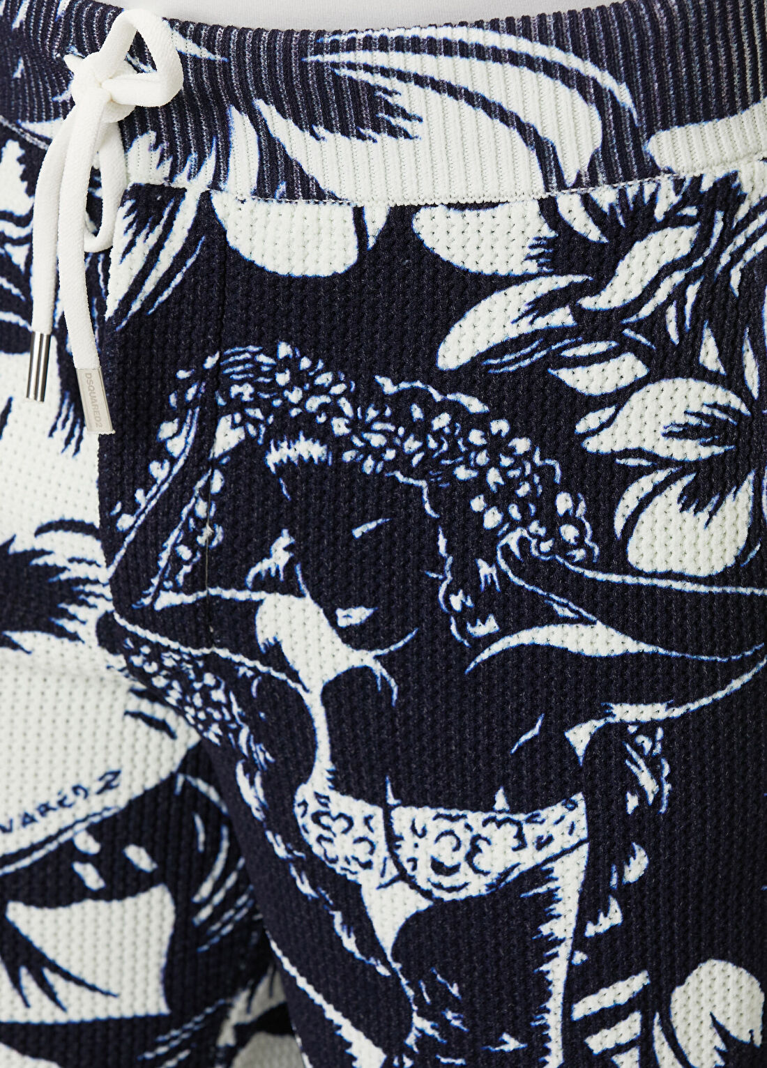 Dsquared2 Dancing Flowers Lacivert Beyaz Triko Bermuda görsel 4