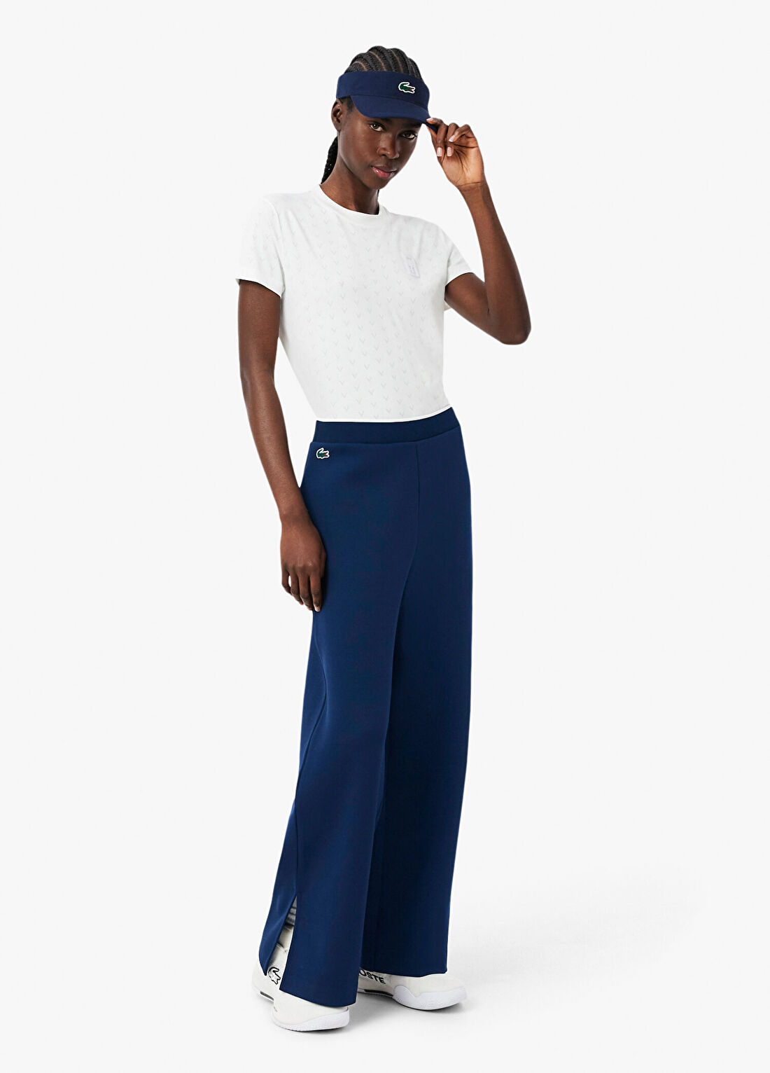 Lacoste Lacivert Wide Leg Kadın Eşofman Altı