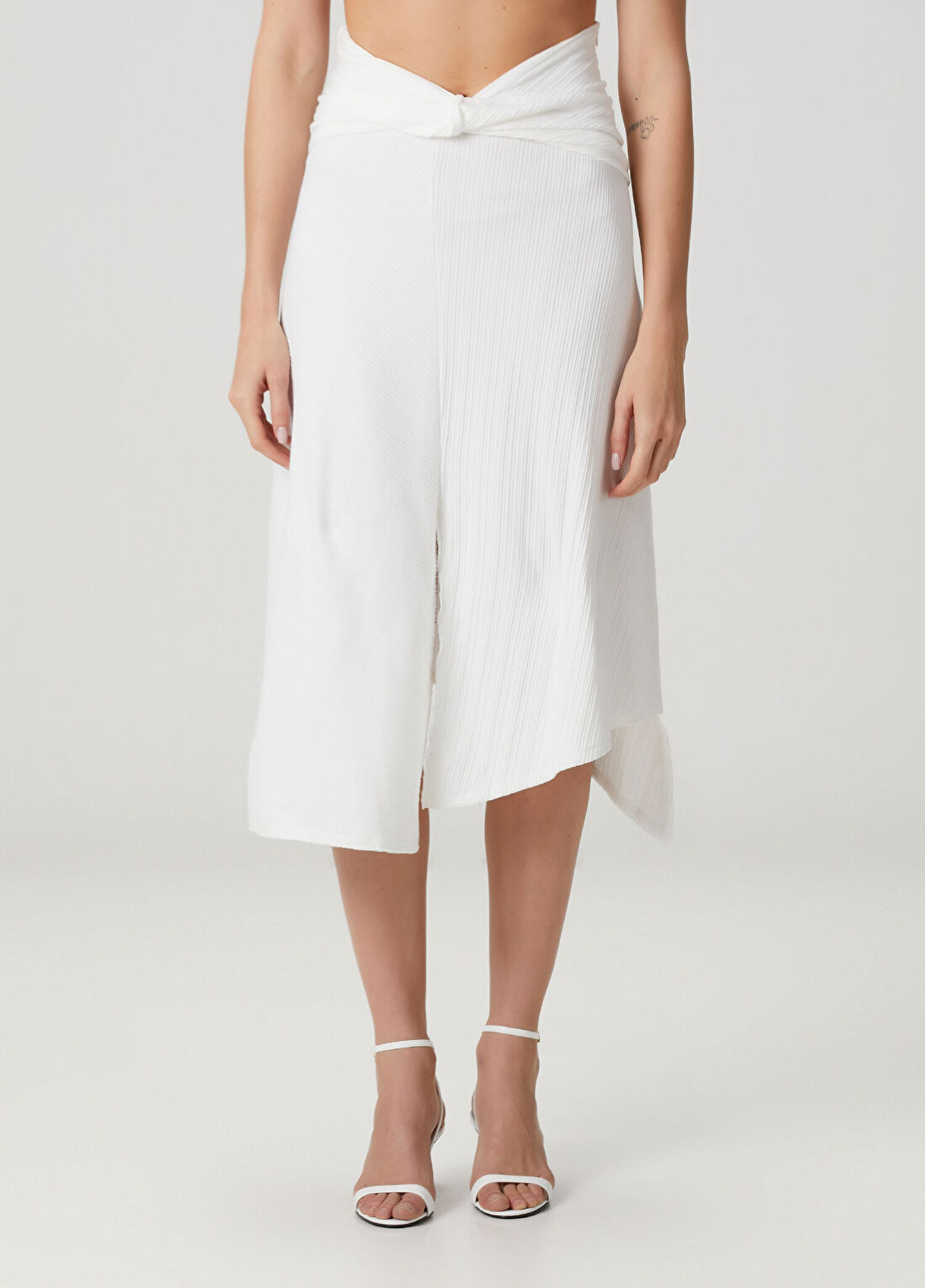 Victoria Beckham Beyaz Midi Etek görsel 2