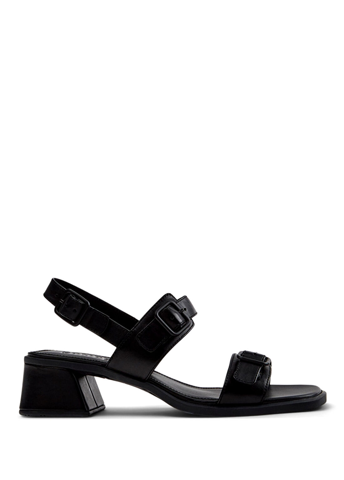 Camper Kora Sandal Siyah Deri Kadın Topuklu Sandalet K201739-001