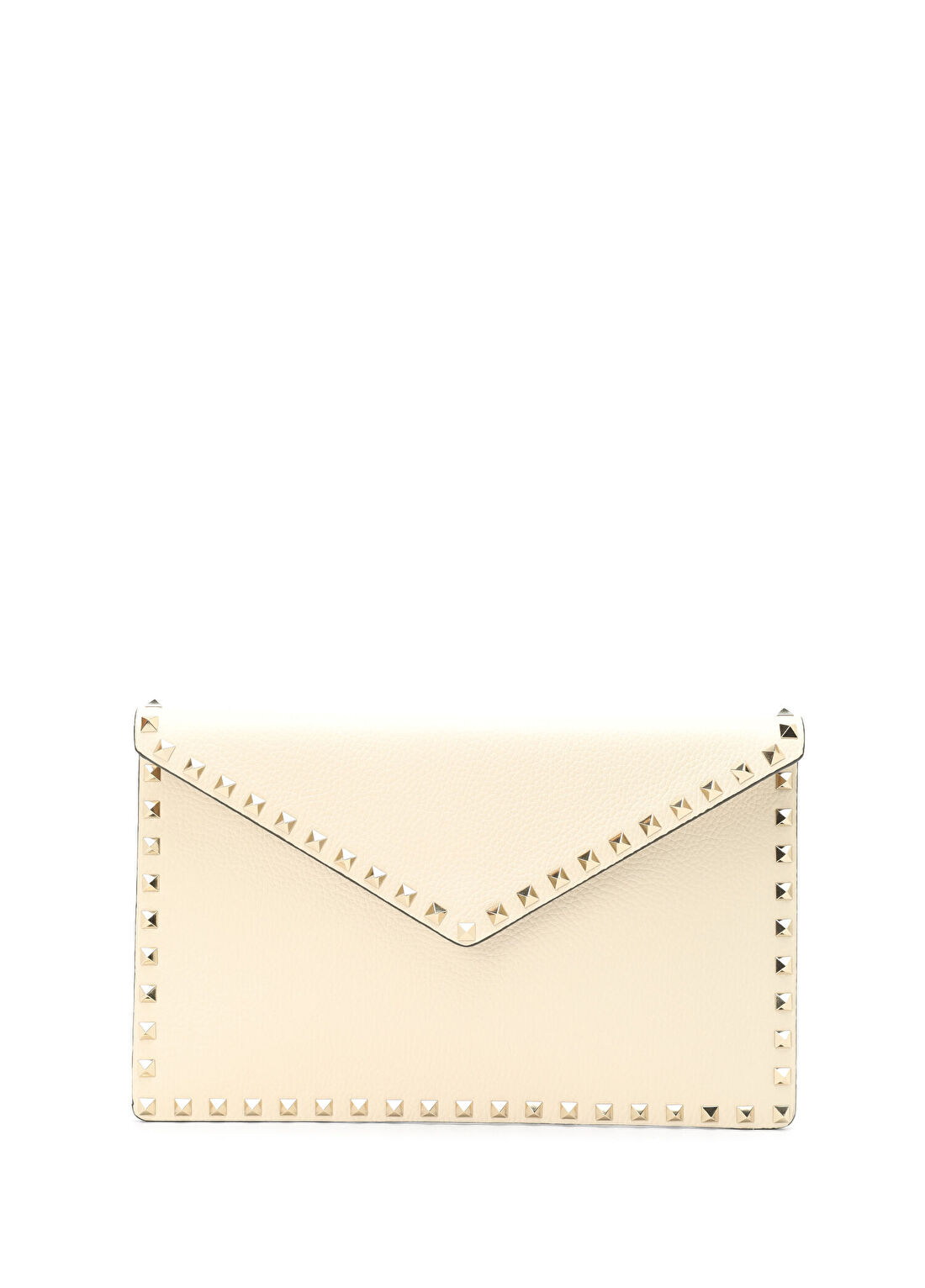 Valentino Garavani Rockstud Ekru Kadın Deri El Portföyü