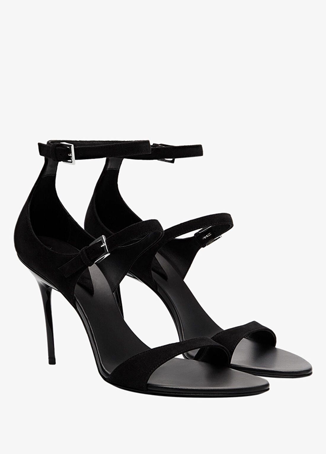 Alaïa Drop Siyah Kadın Süet Sandalet