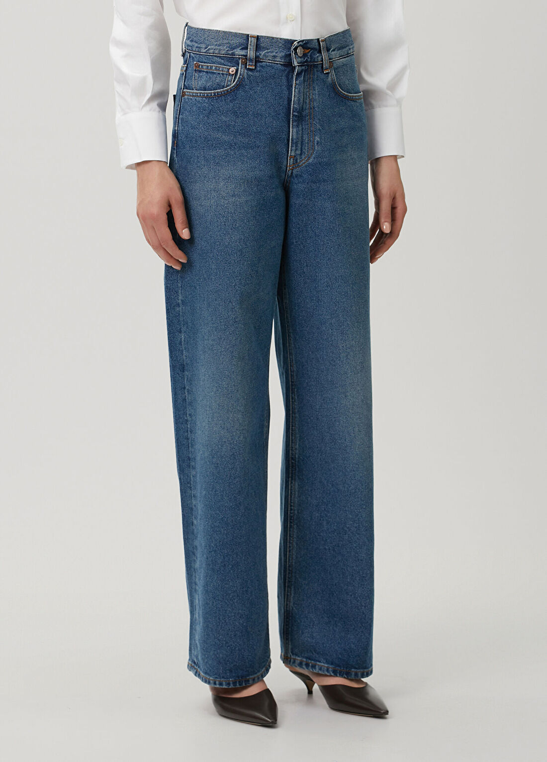 DAGMAR Mavi Wide Leg Jean Pantolon görsel 3