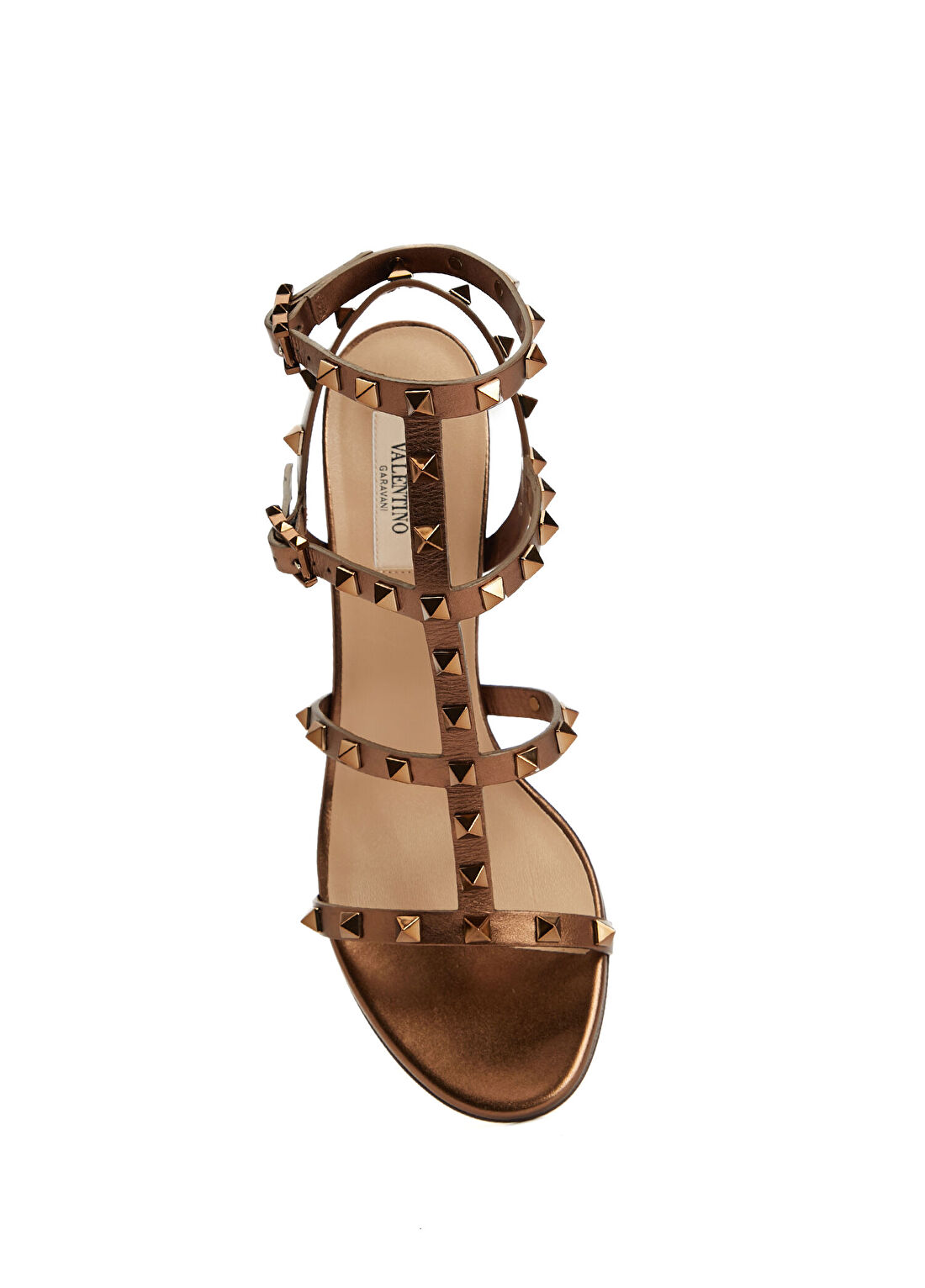 Valentino Garavani Rockstud Bakır Kadın Deri Sandalet görsel 3