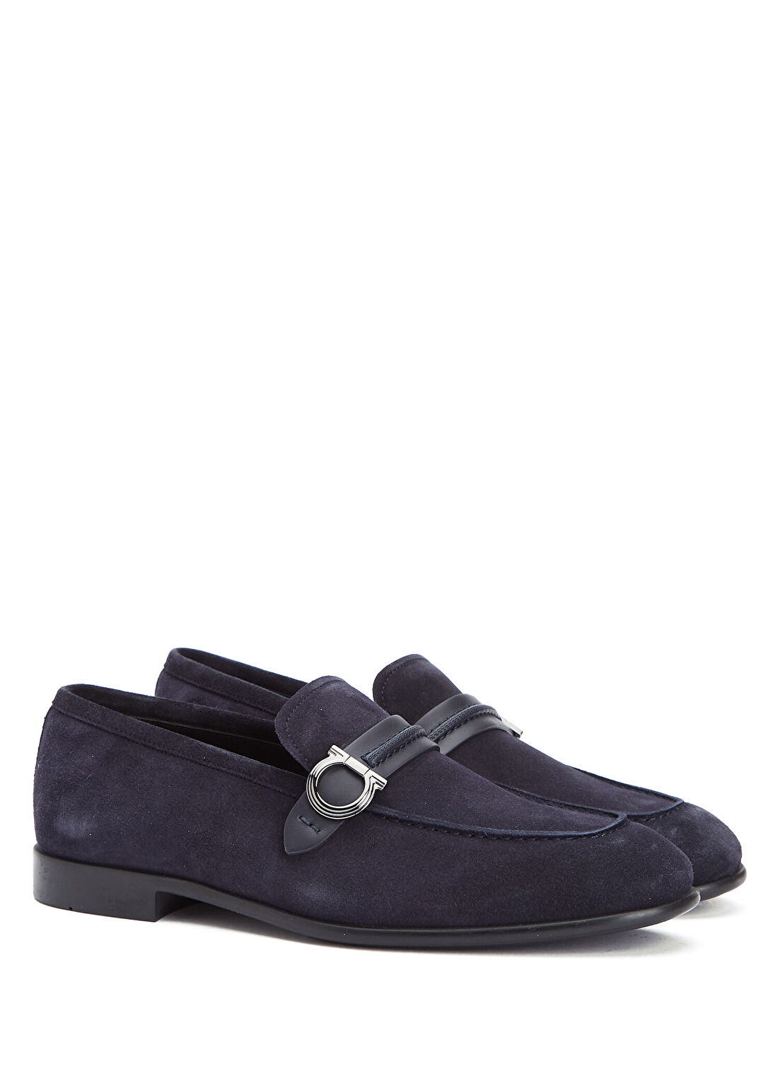 Ferragamo Foster Lacivert Erkek Deri Loafer görsel 2