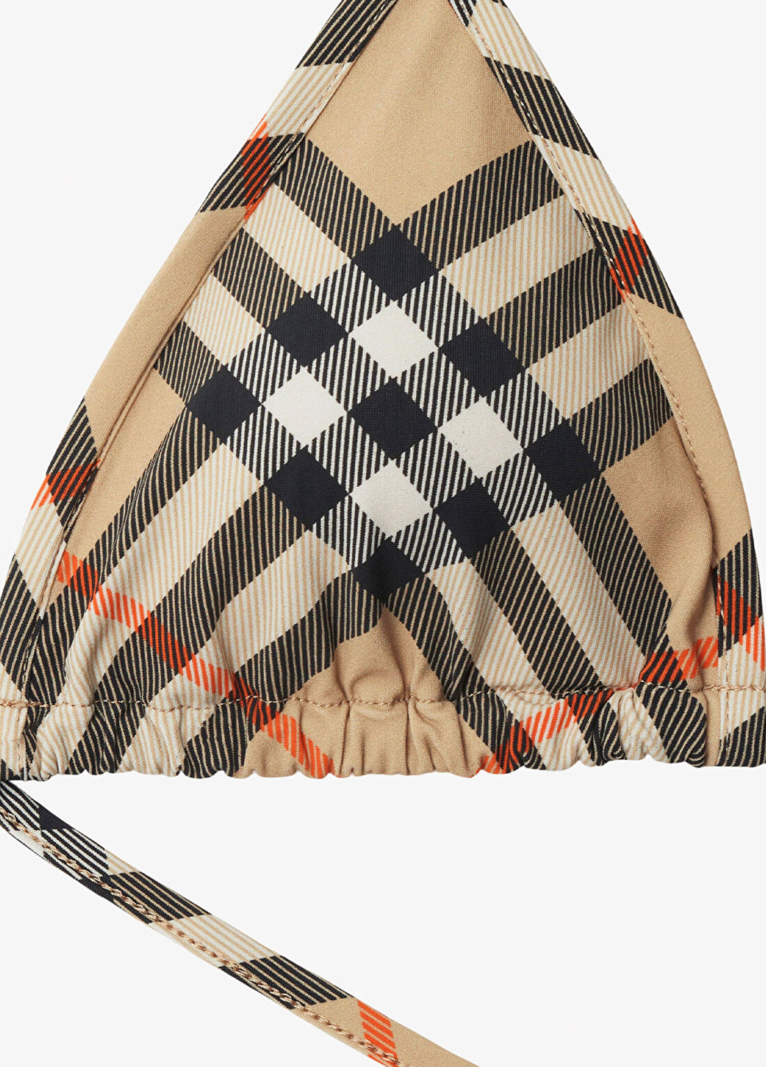 Burberry Check Desenli Bej Kadın Bikini Üstü görsel 3