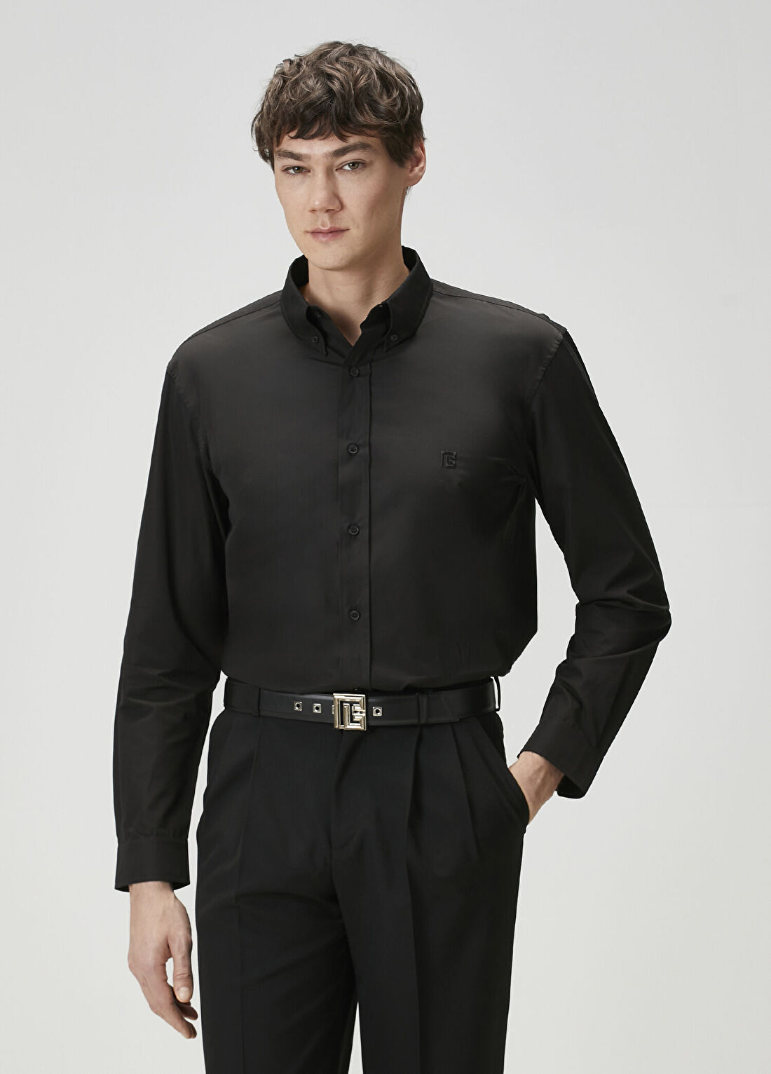 Balmain Siyah Regular Fit Gömlek