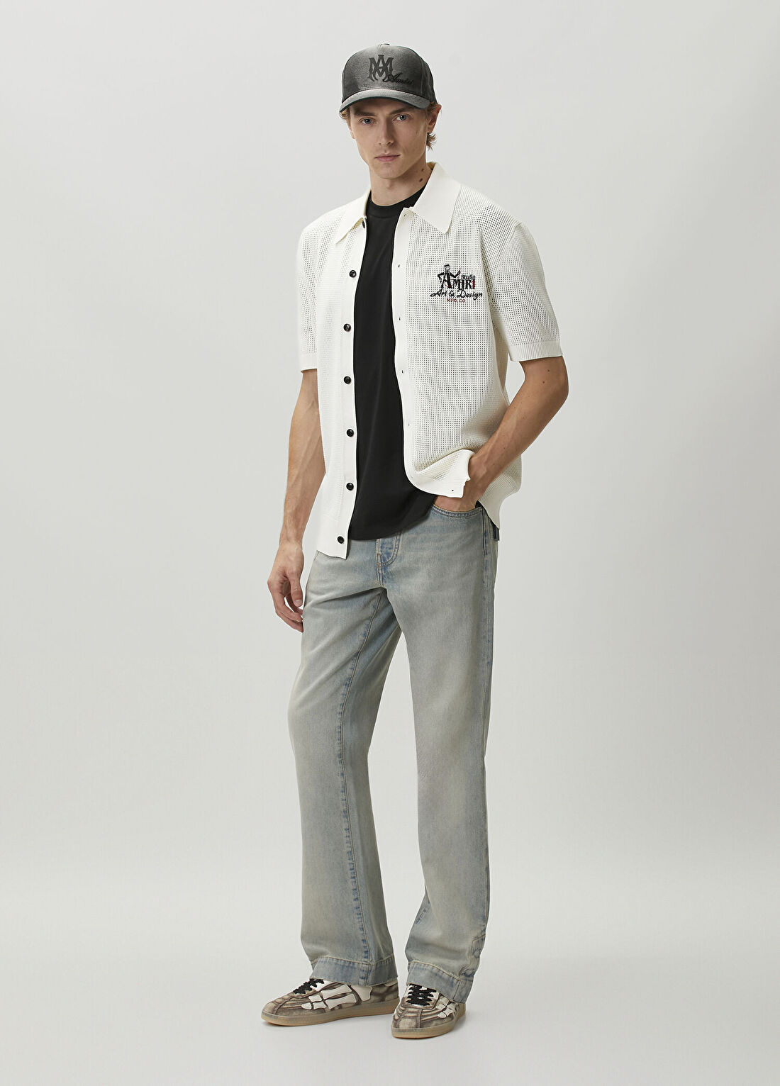 Amiri Açık Mavi Straight Flare Jean Pantolon
