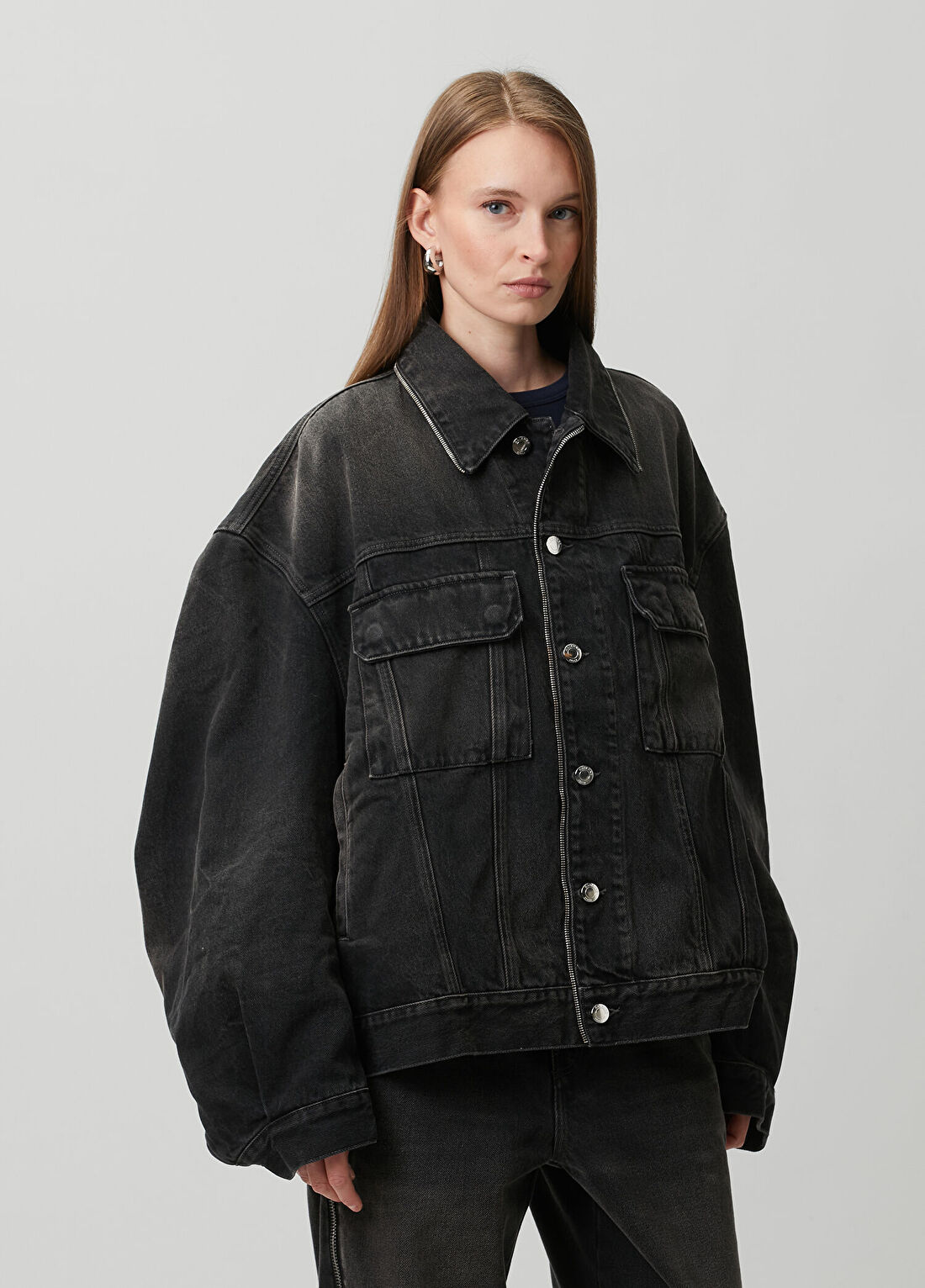 Haikure Legacy Siyah Denim Ceket görsel 3