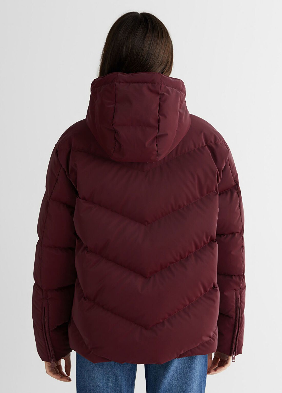 Gant Bordo Regular Fit Fermuarlı Kadın Mont görsel 2