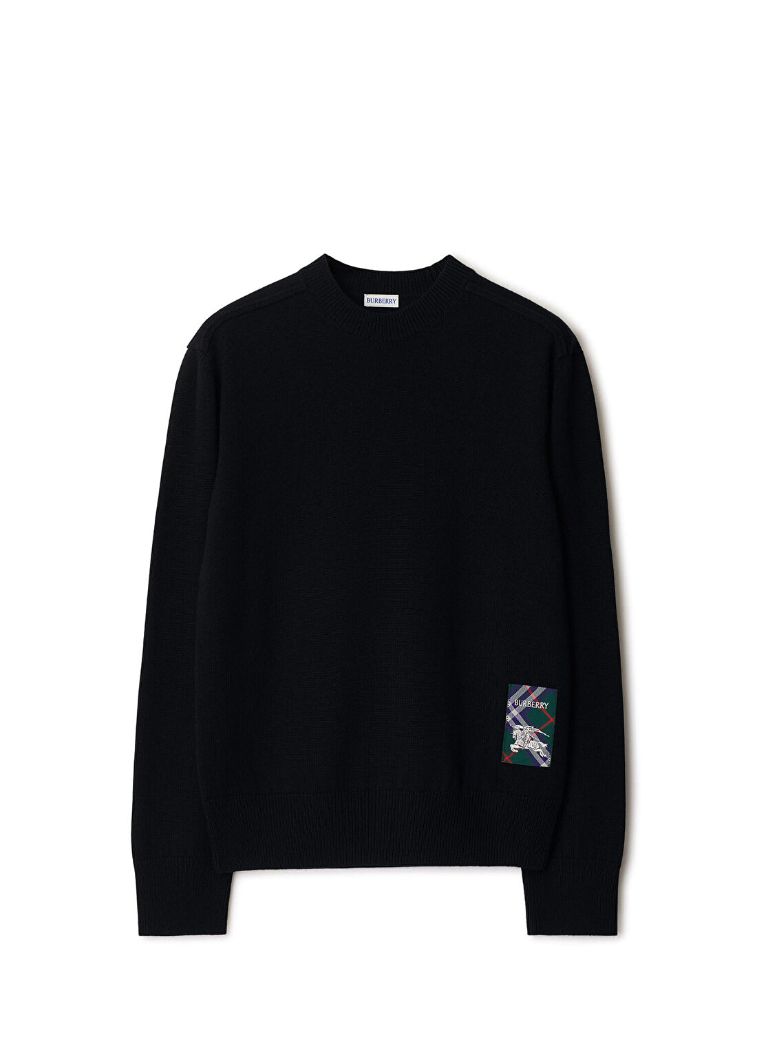 Burberry Smt Label Wool Siyah Erkek Kazak