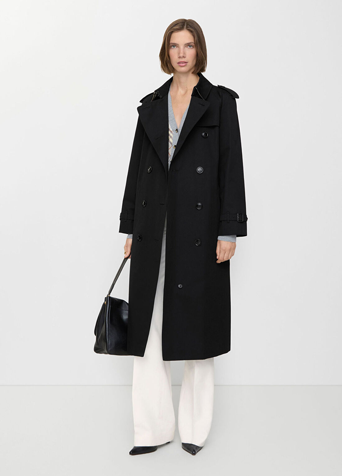 Burberry Long Waterloo Heritage Siyah Kadın Trençkot görsel 4