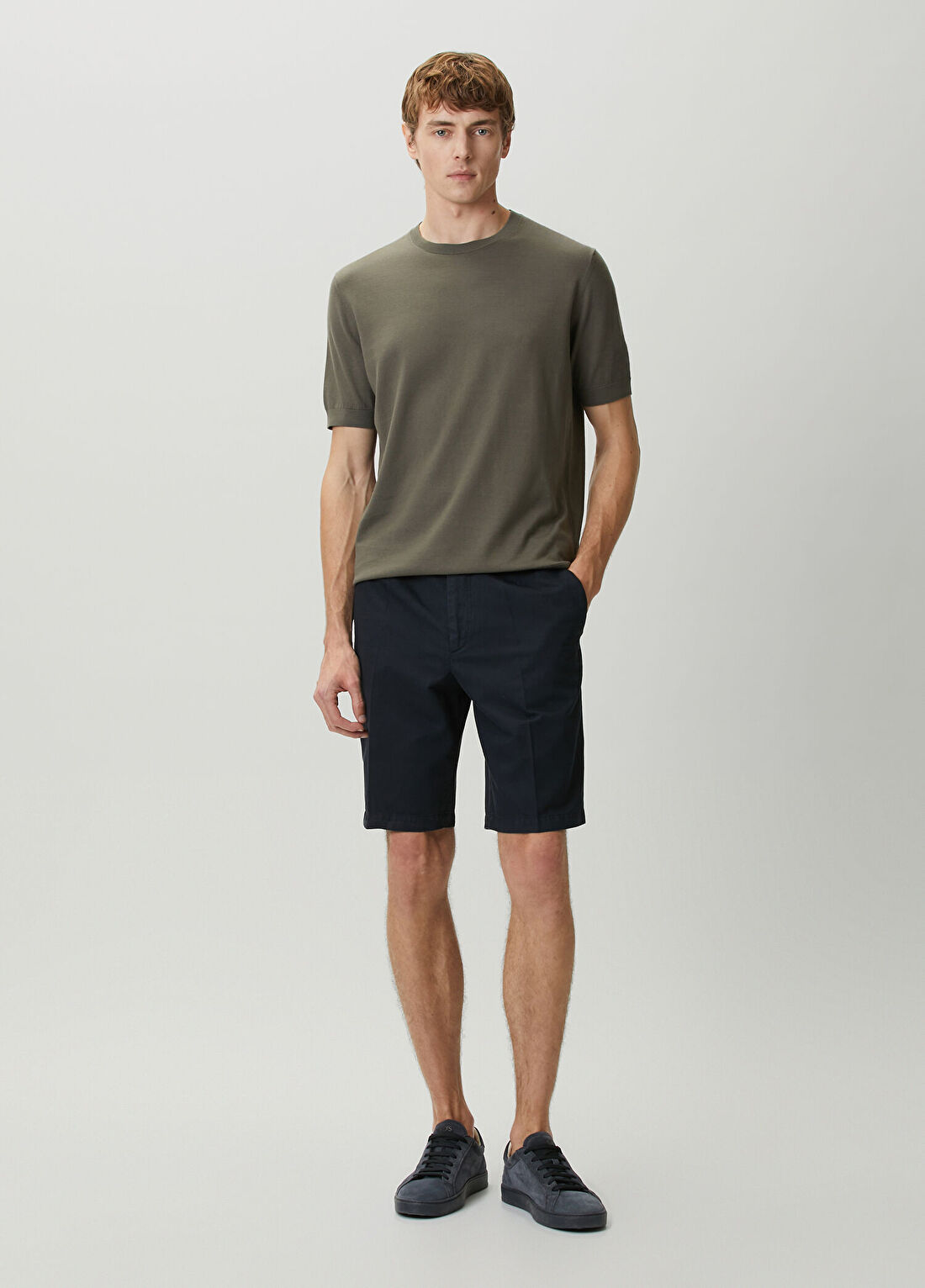 Zegna Lacivert Bermuda