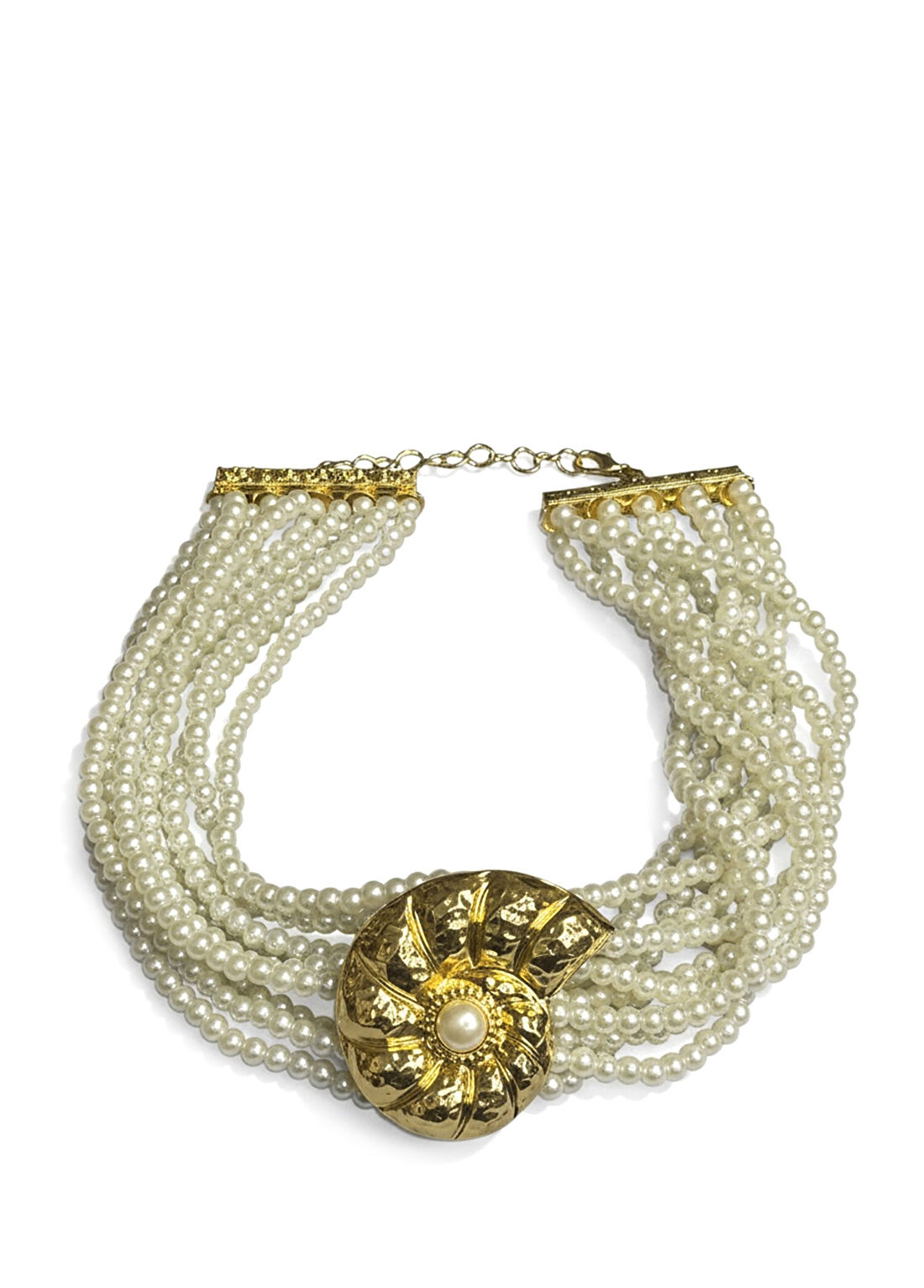 La Pluie Ammonia Pearl Necklace 22 Ayar Altın Kaplama Kadın Kolye