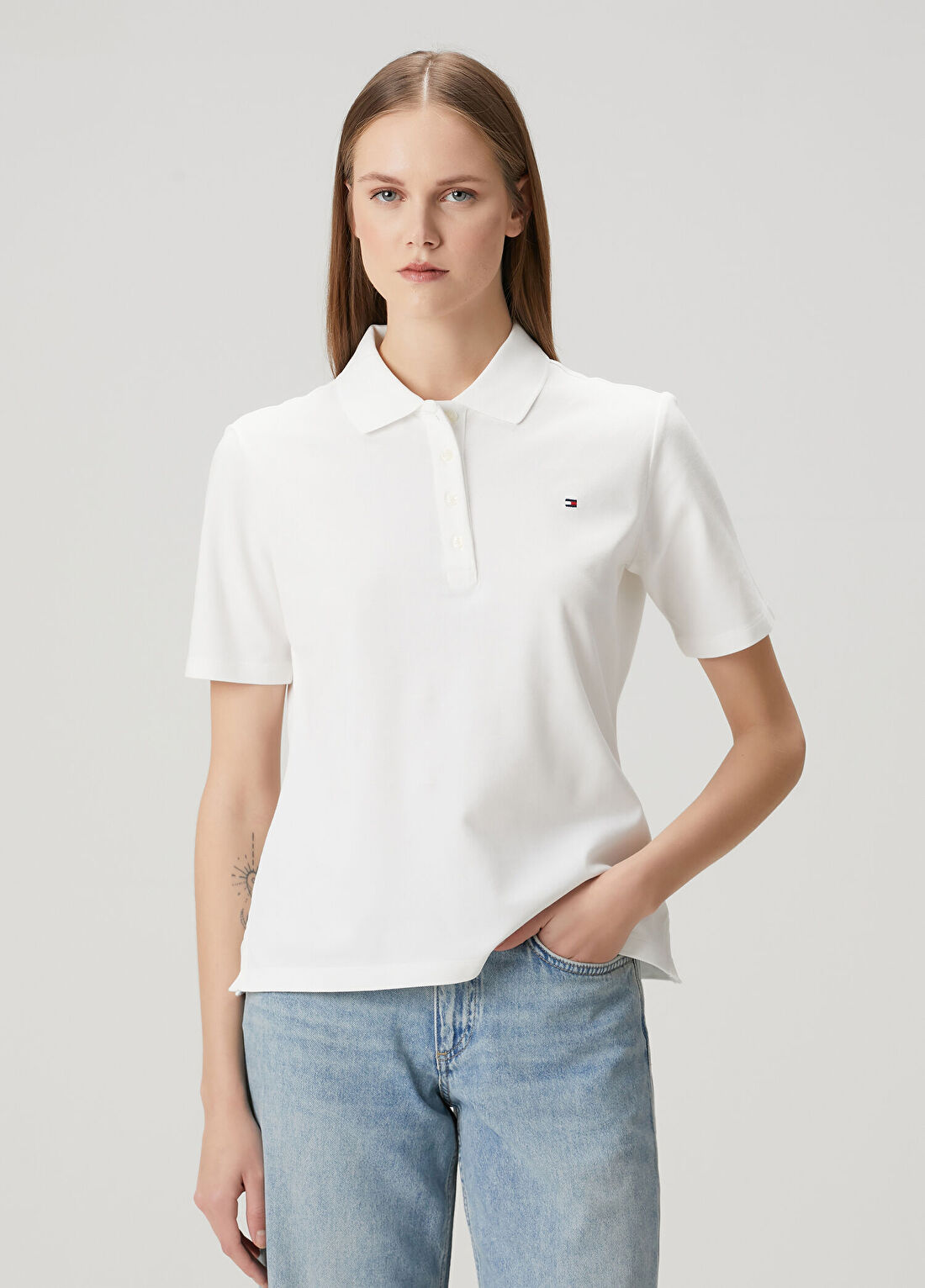 Tommy Hilfiger 1985 Regular Pique Beyaz Polo T-shirt