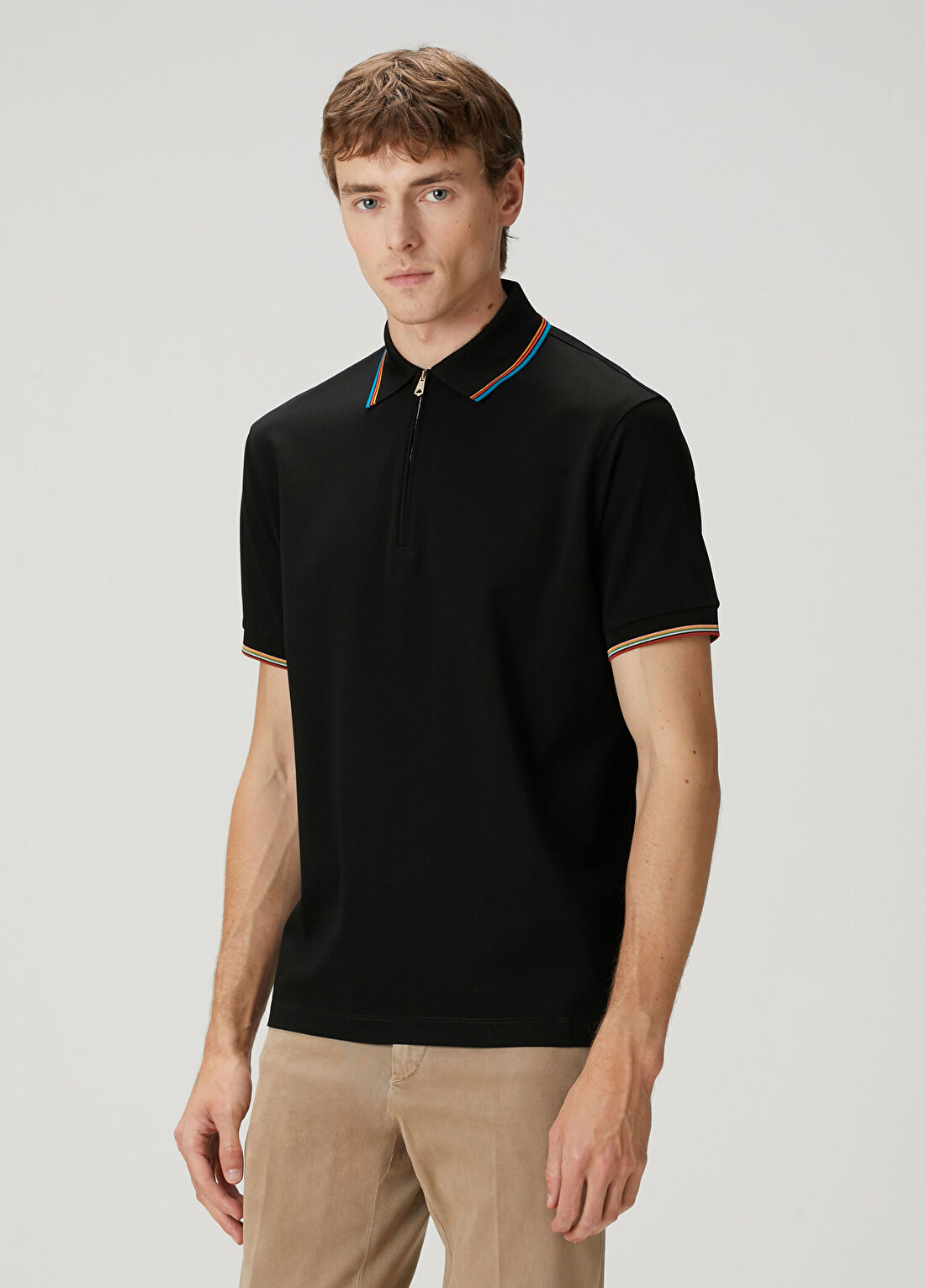 Paul Smith Siyah Polo Yaka T-shirt görsel 3