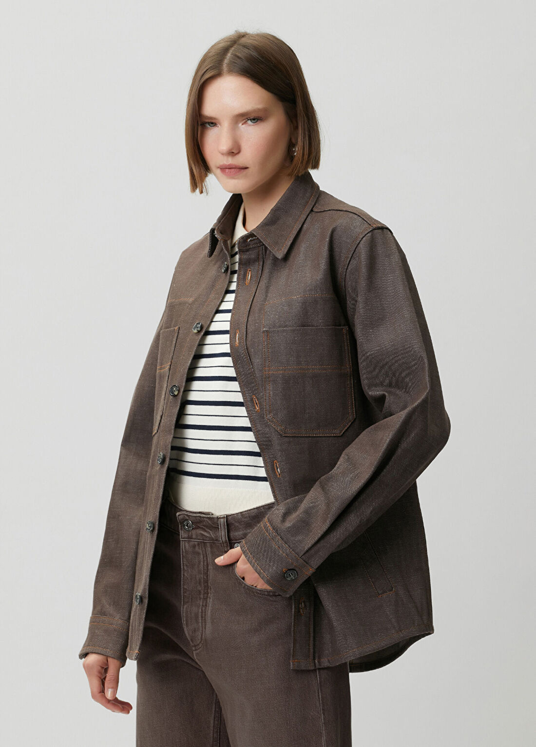 A.P.C. Veste Koyu Kahverengi Ceket