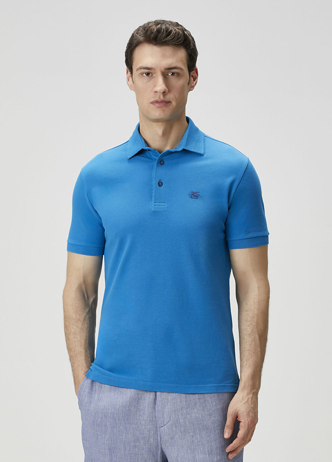 Etro Mavi Polo Yaka T-shirt