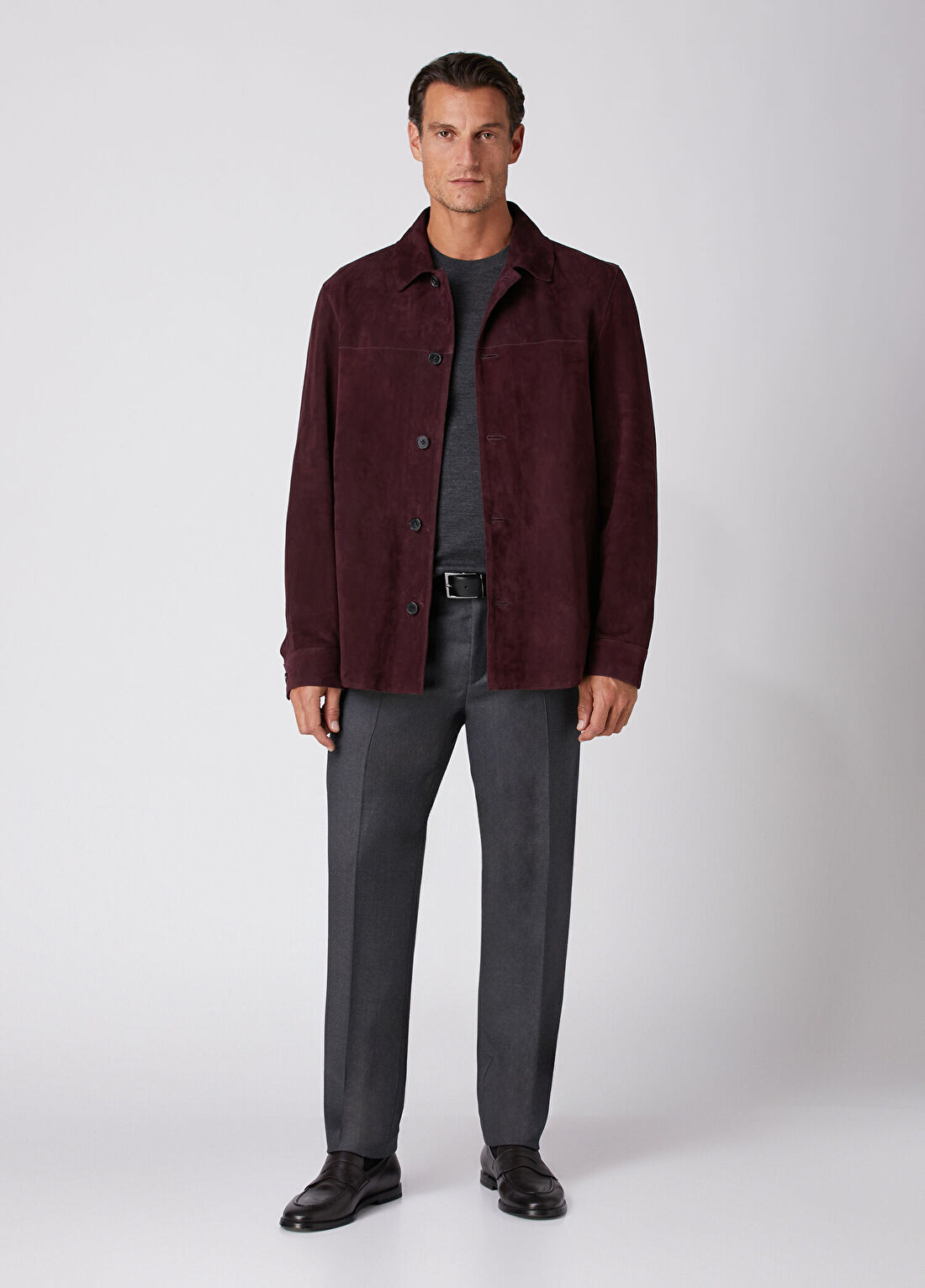Beymen Collection Bordo Süet Gömlek görsel 2