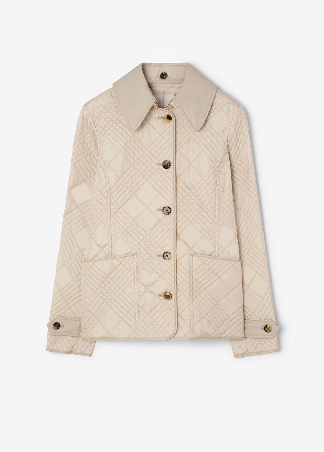 Burberry Fernleigh Krem Kadın Mont