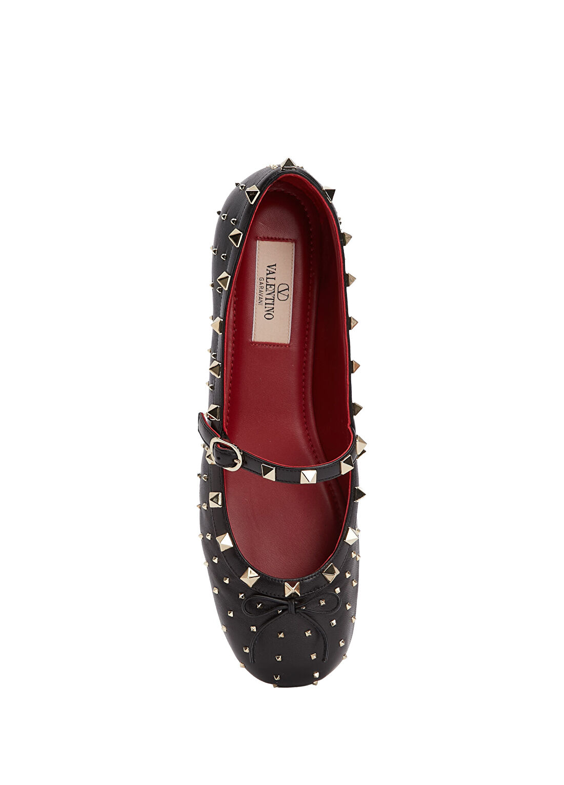Valentino Garavani Rockstud Siyah Deri Babet görsel 4