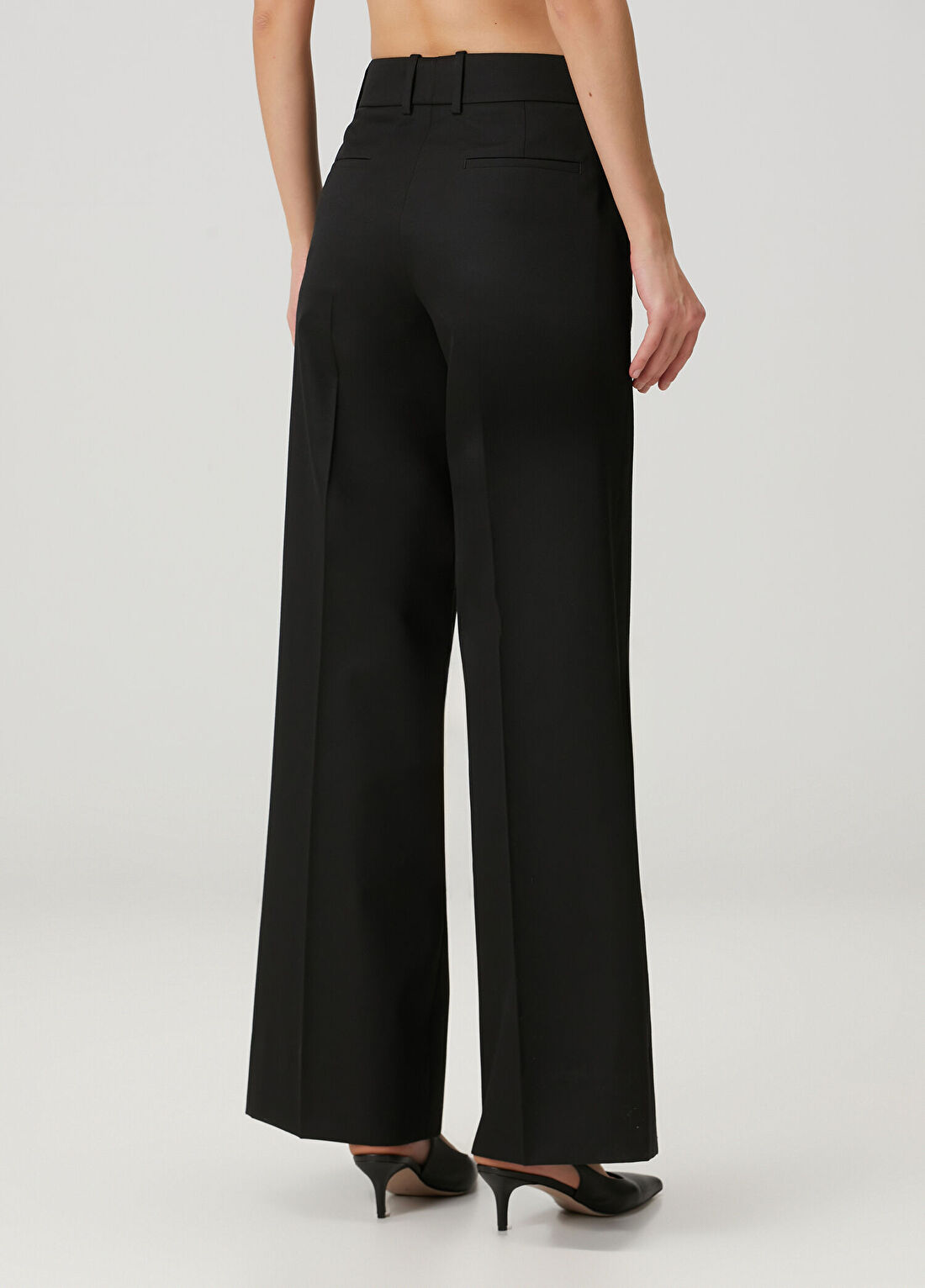Off-White Siyah Yün Pantolon görsel 4