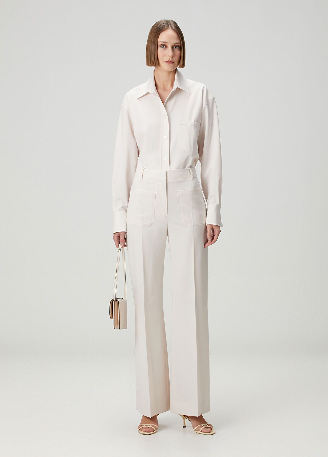 Victoria Beckham Krem Pantolon