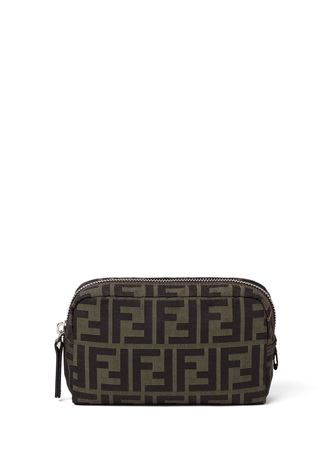 Fendi Medium Kahverengi Logo Jakarlı Tıraş Çantası