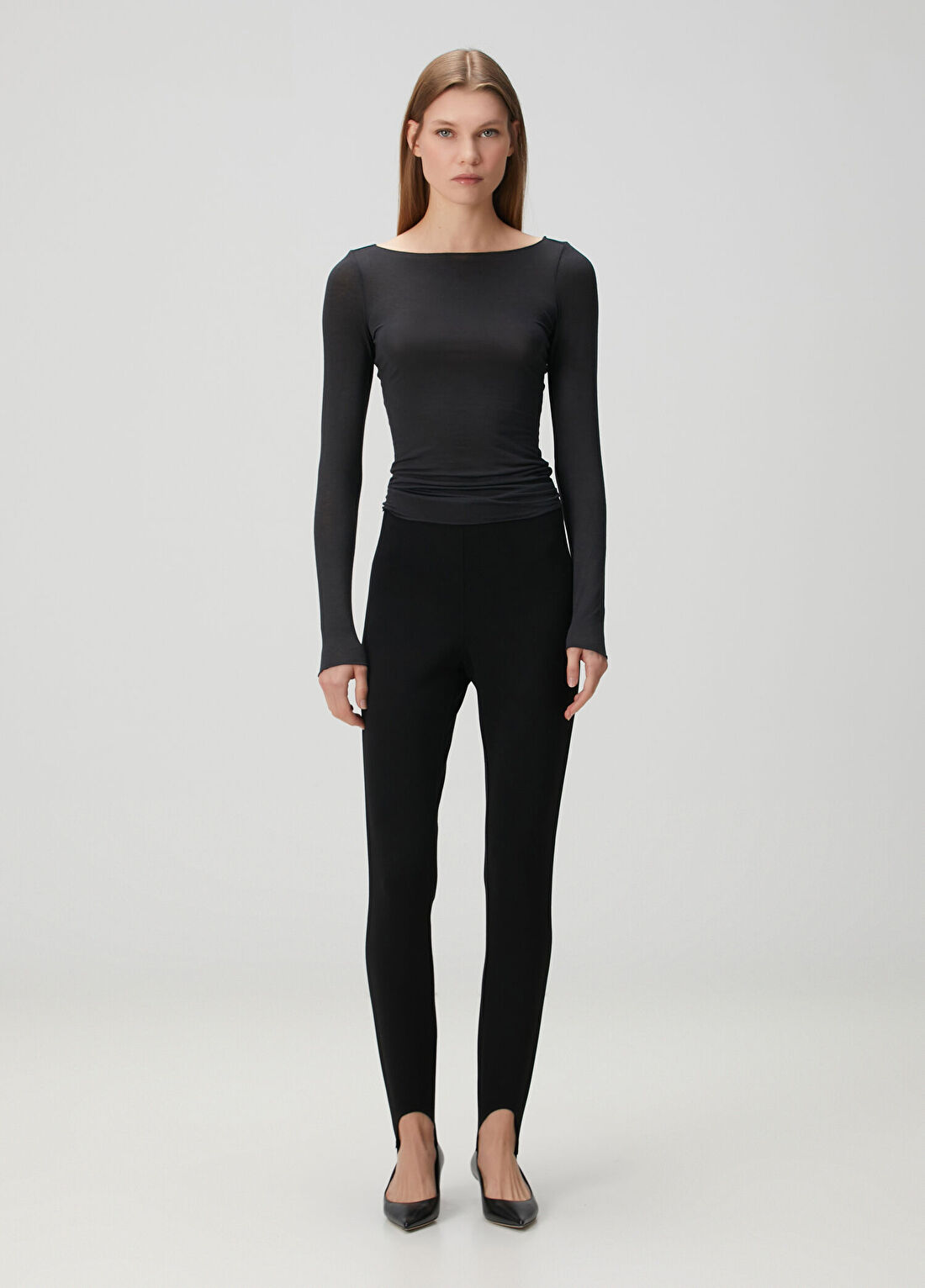 Skims High Waist Stirrup Siyah Tayt