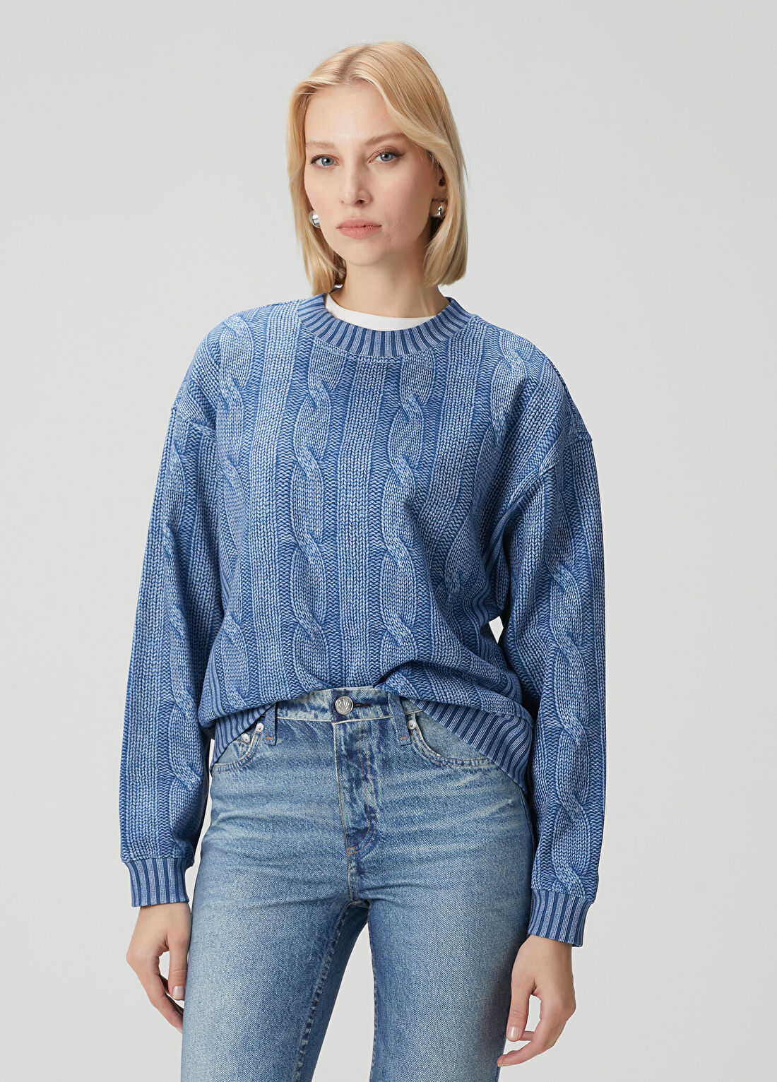 Rag&Bone Mavi Saç Örgü Kazak