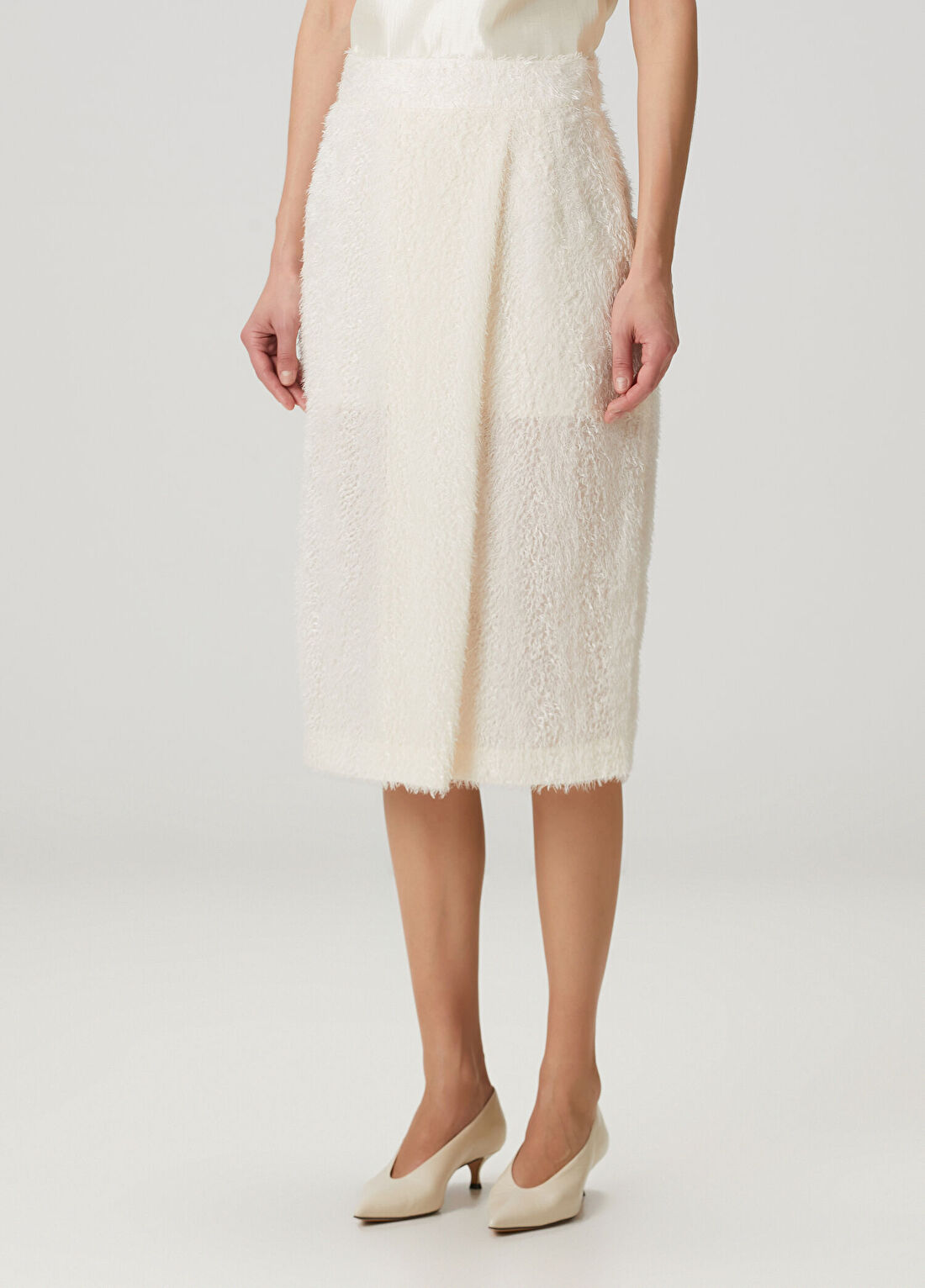 The Garment Lela Krem Midi Etek görsel 3