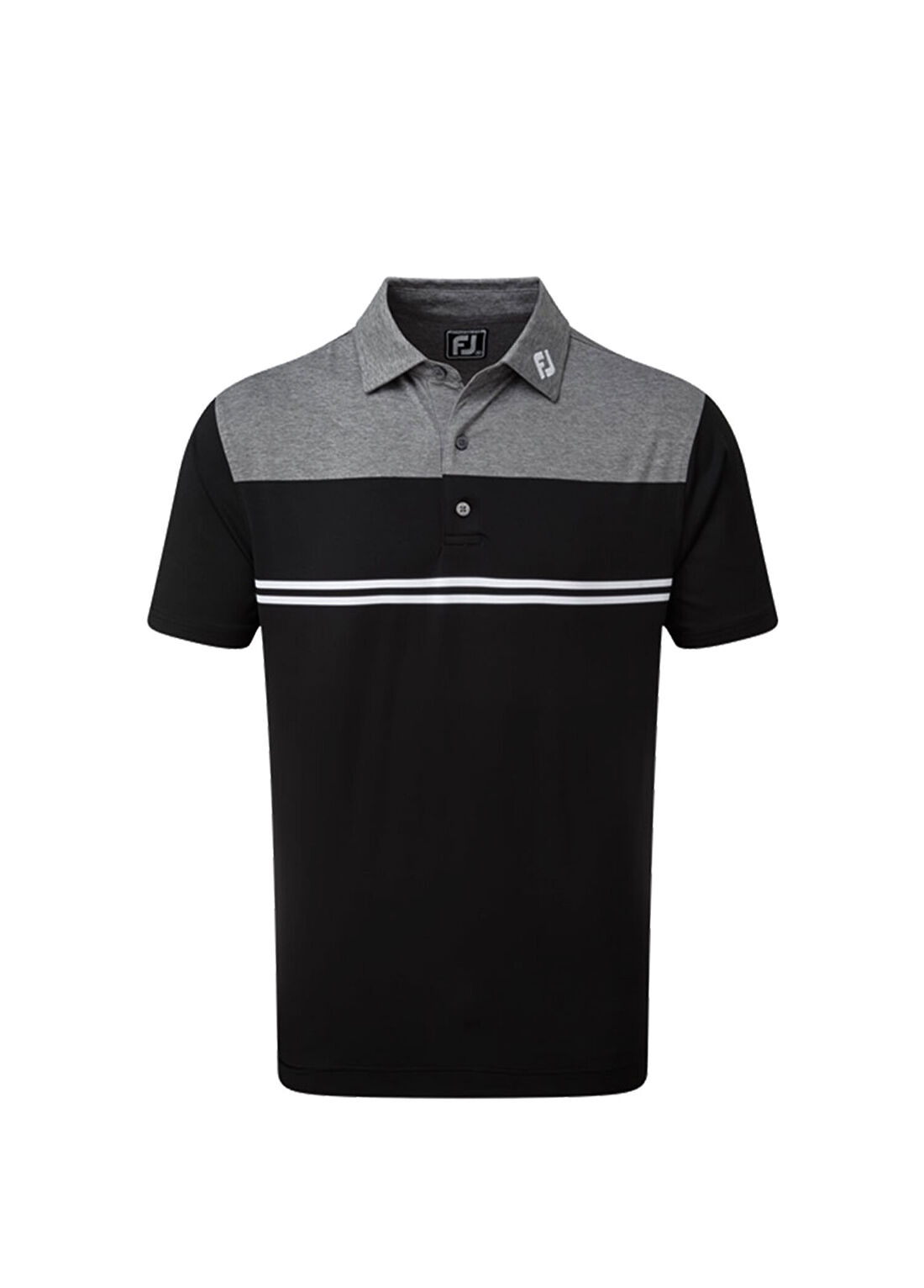 FootJoy Stretch Pique Renk Bloklu Polo Yaka Kısa Kollu Erkek Golf T-Shirt 90373