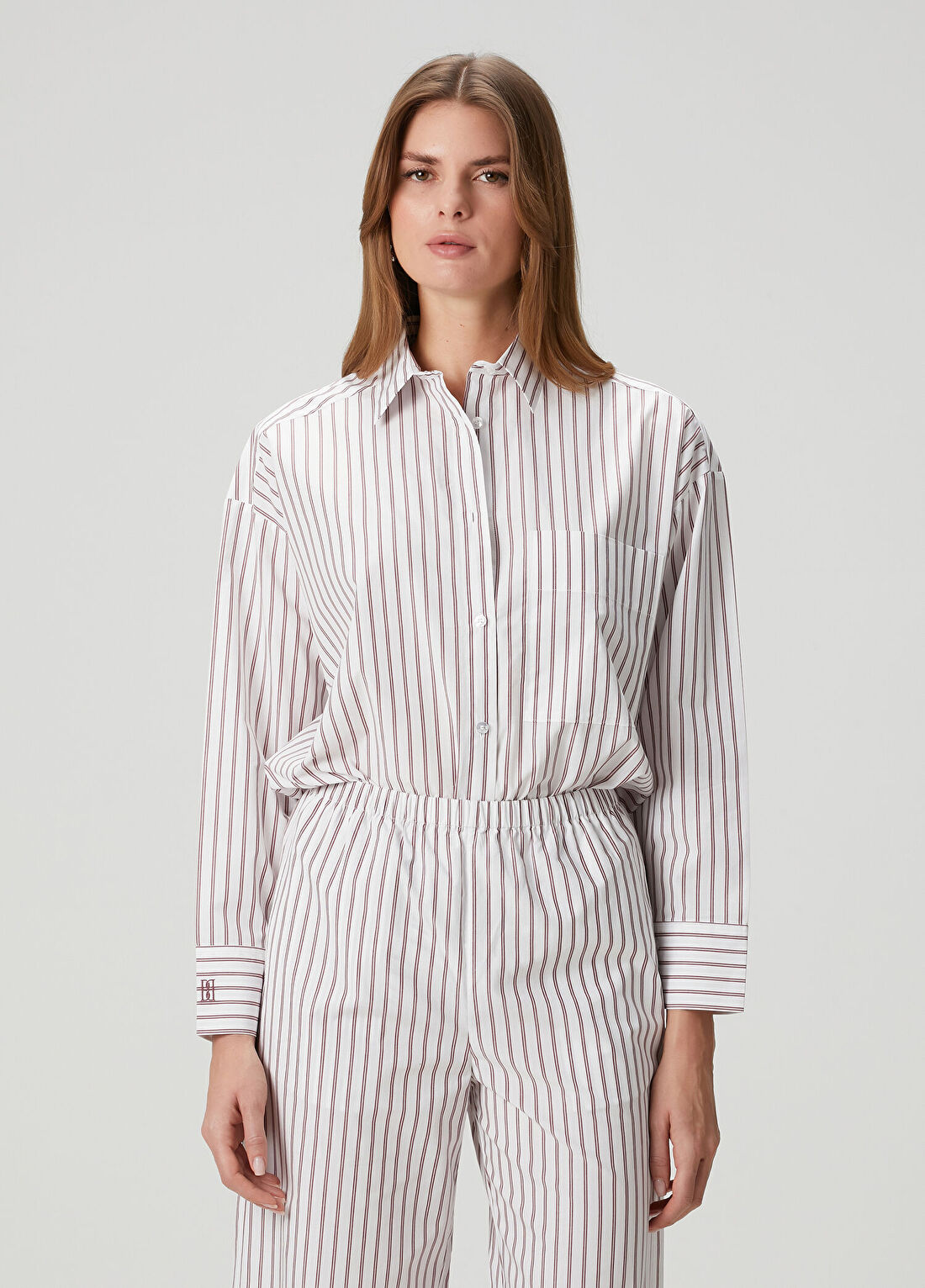 By Malene Birger Kırmızı Beyaz Çizgili Gömlek