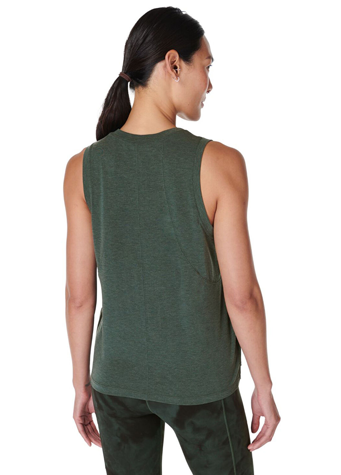 Sweaty Betty Soft Flow Studio Tank Top Yeşil Kadın Spor Atlet görsel 3