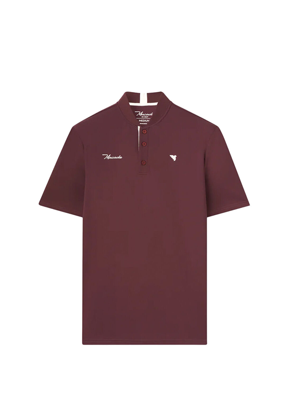 Macade Golf Heath Mauve Bomber Bordo Kısa Kollu Erkek Spor T-shirt MPS2604018