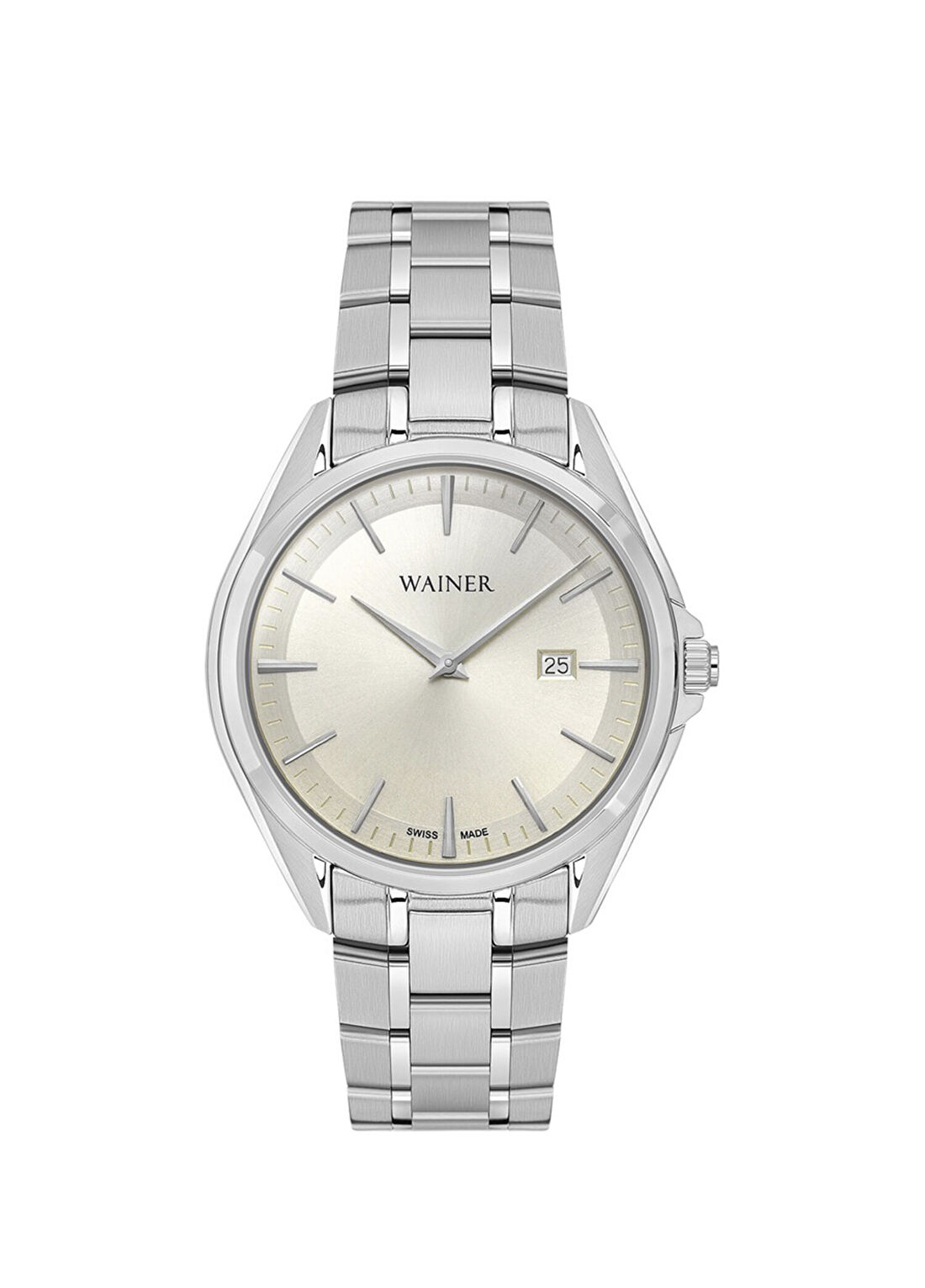 Wainer WA.11032-D Gümüş Metal Erkek Kol Saati