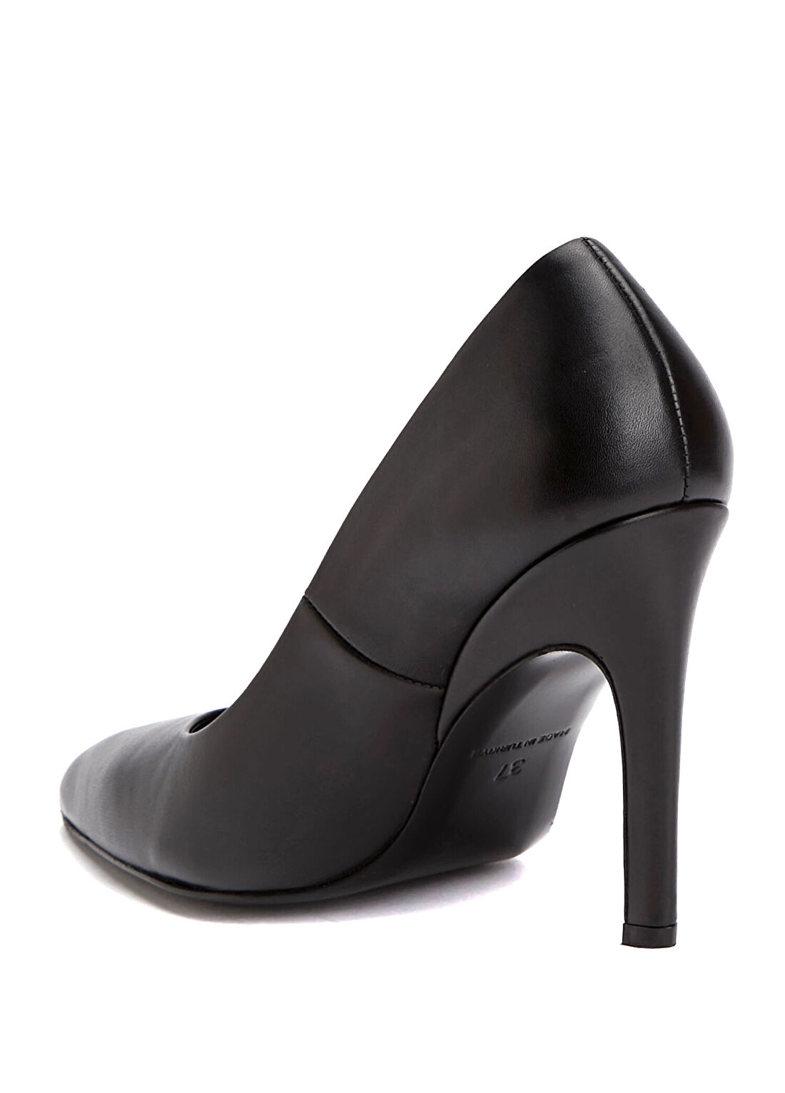 Academia Siyah Deri Stiletto görsel 3