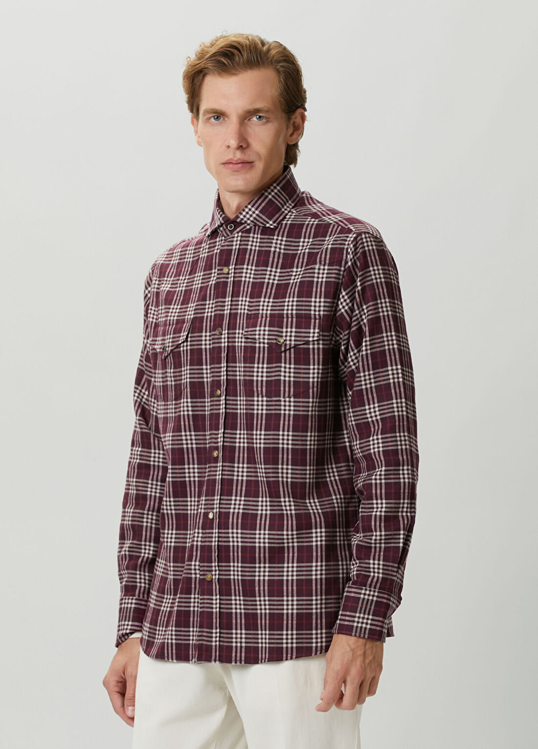 Brunello Cucinelli Camice Mor Gömlek görsel 3