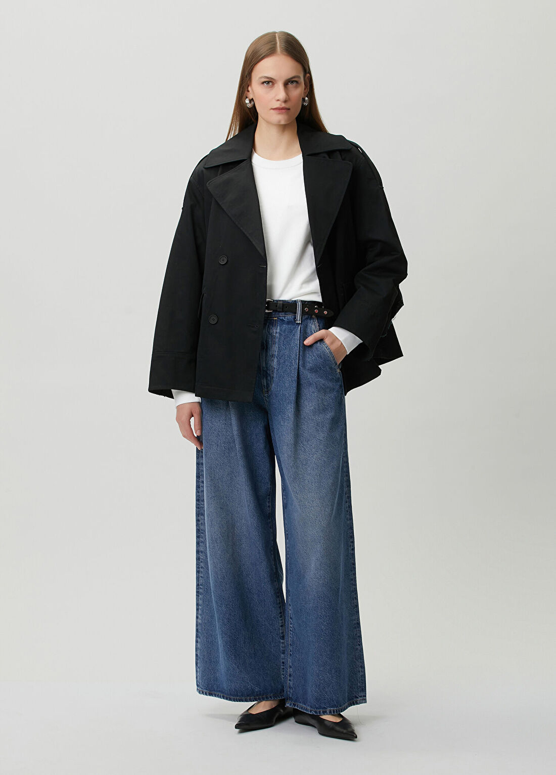 AllSaints Mabel Etta Oversized Beyaz Sweatshirt görsel 2