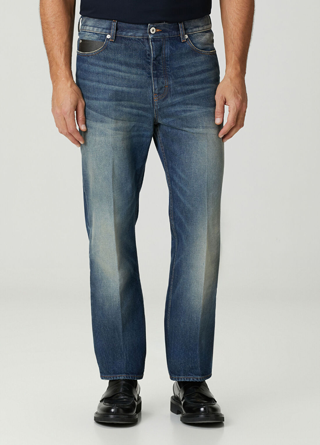 Ferragamo Mavi Jean Pantolon görsel 2