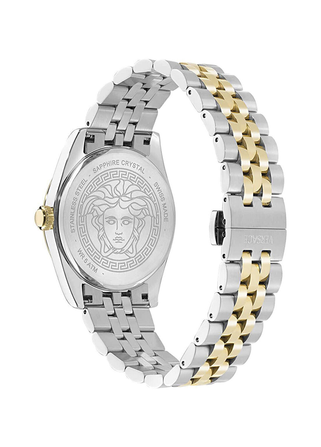 Versace VRSCVE5M00326 Altın Rengi Metalik Gri Çelik Erkek Kol Saati görsel 3